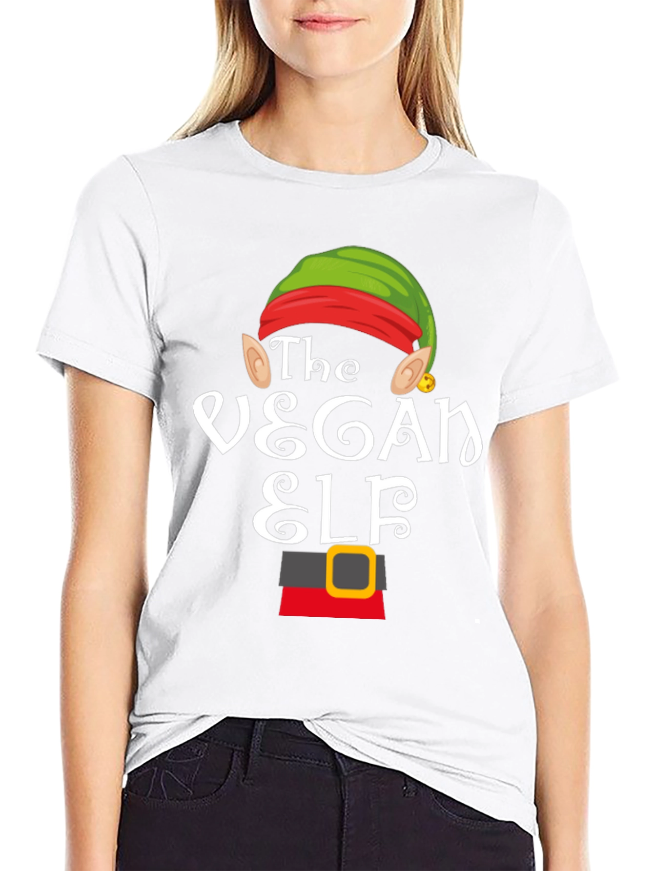 Vegan Elf T-Shirt - Holiday Festive Apparel
