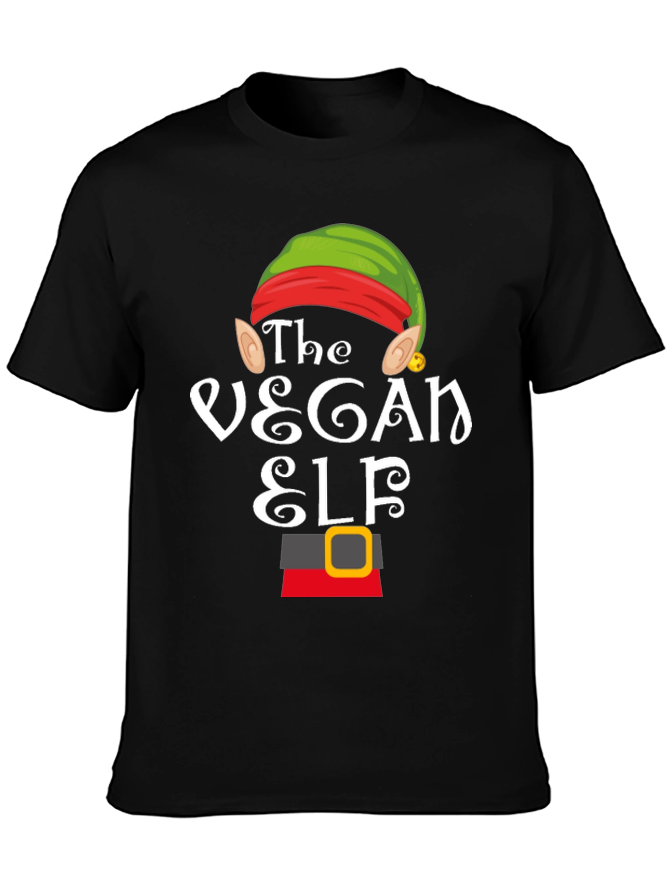 Vegan Elf T-Shirt - Holiday Festive Apparel