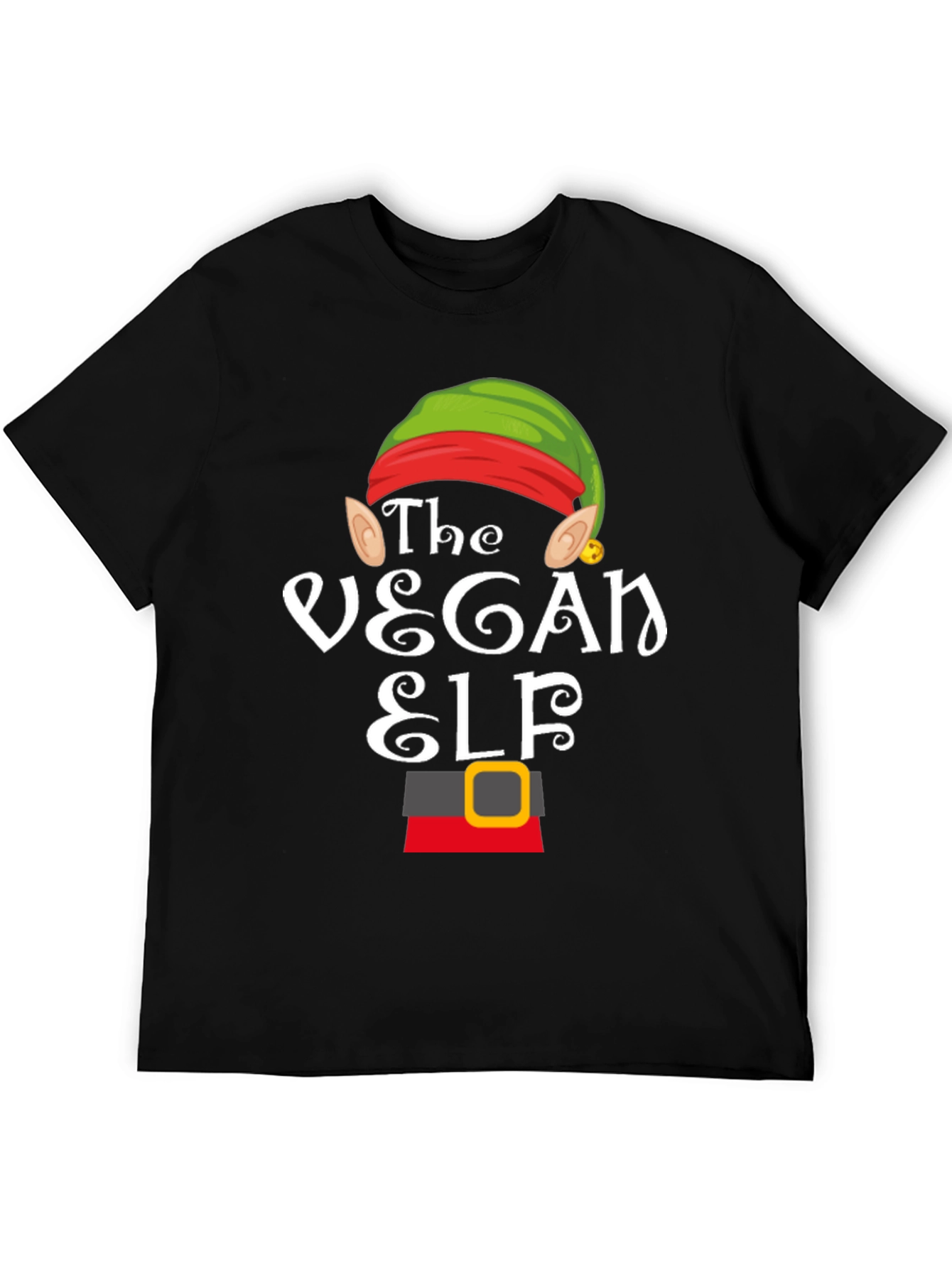 Vegan Elf T-Shirt - Holiday Festive Apparel