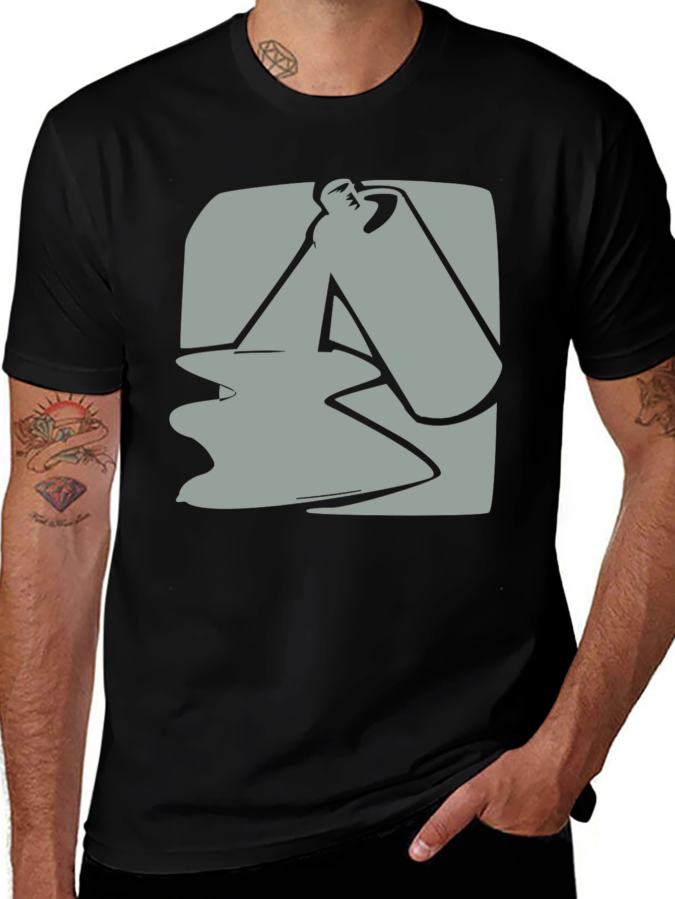 Abstract Spray Paint Graphic Tee