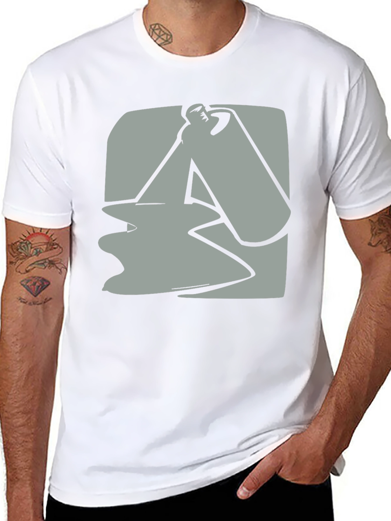 Abstract Spray Paint Graphic Tee