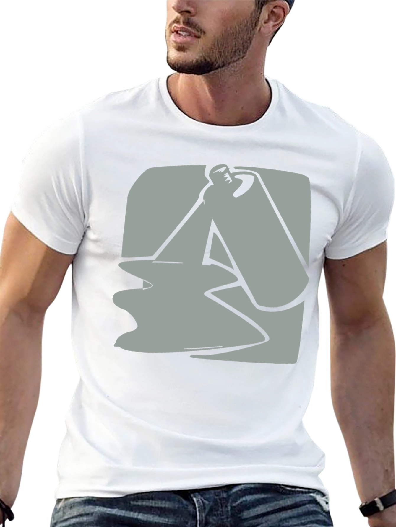 Abstract Spray Paint Graphic Tee