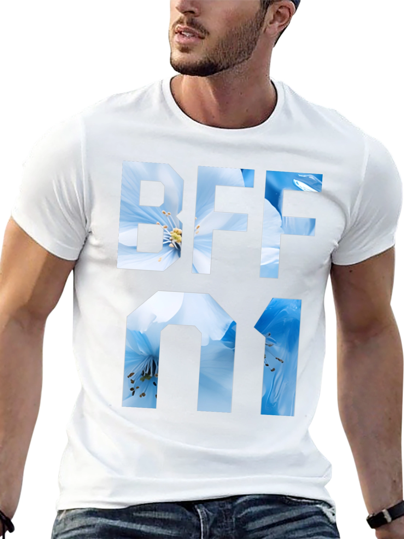 BFF 01 Floral Graphic Tee - Black