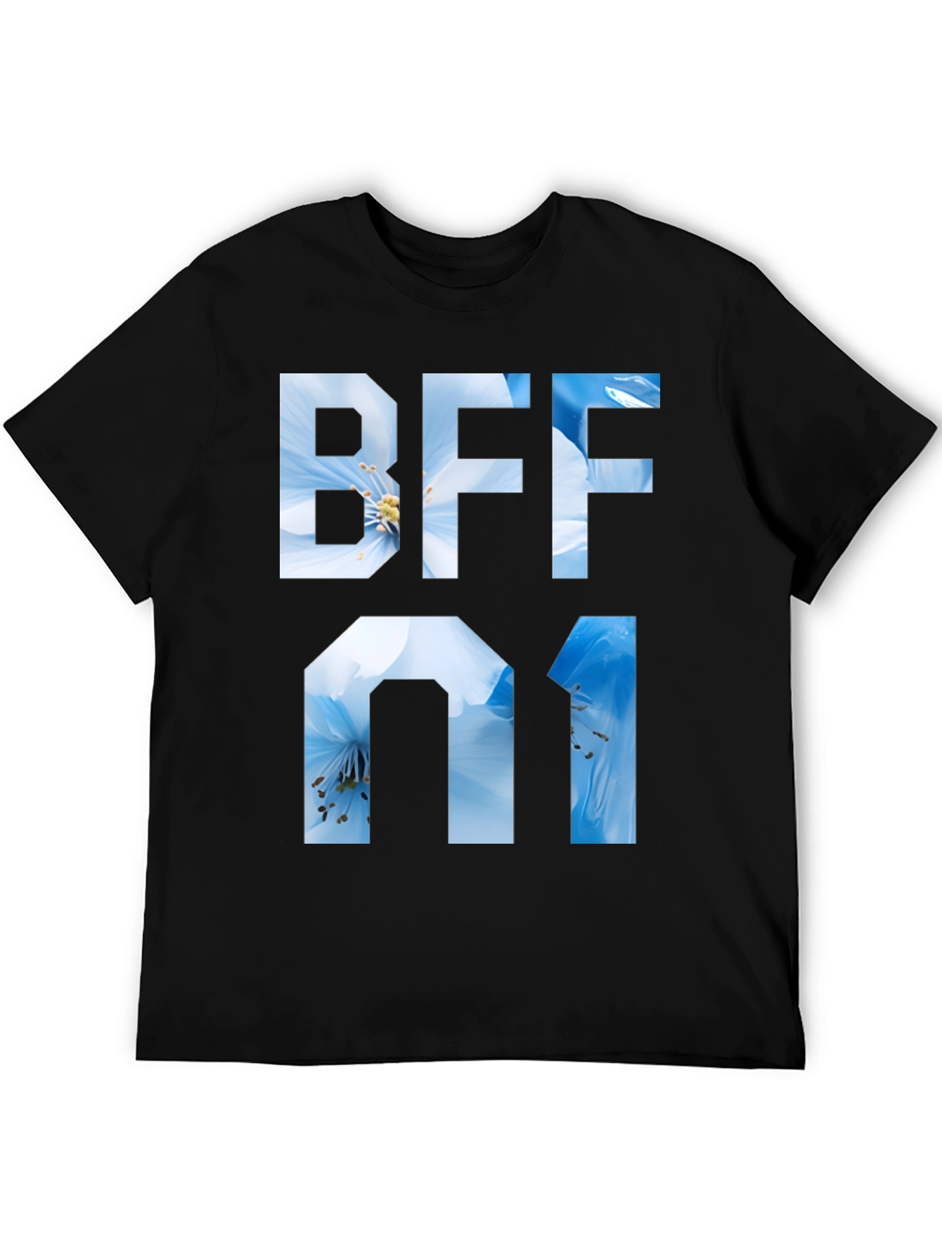BFF 01 Floral Graphic Tee - Black