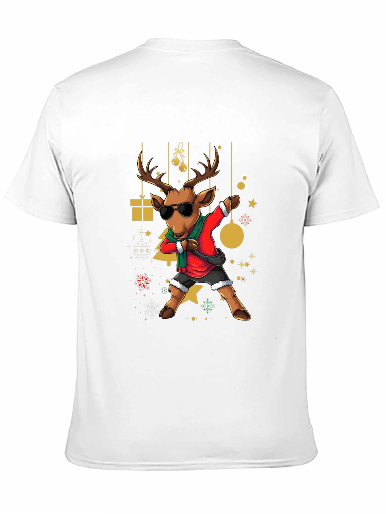 Festive Reindeer Dabbing T-Shirt