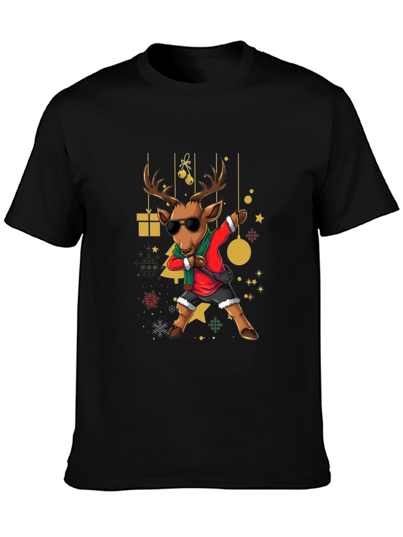 Festive Reindeer Dabbing T-Shirt