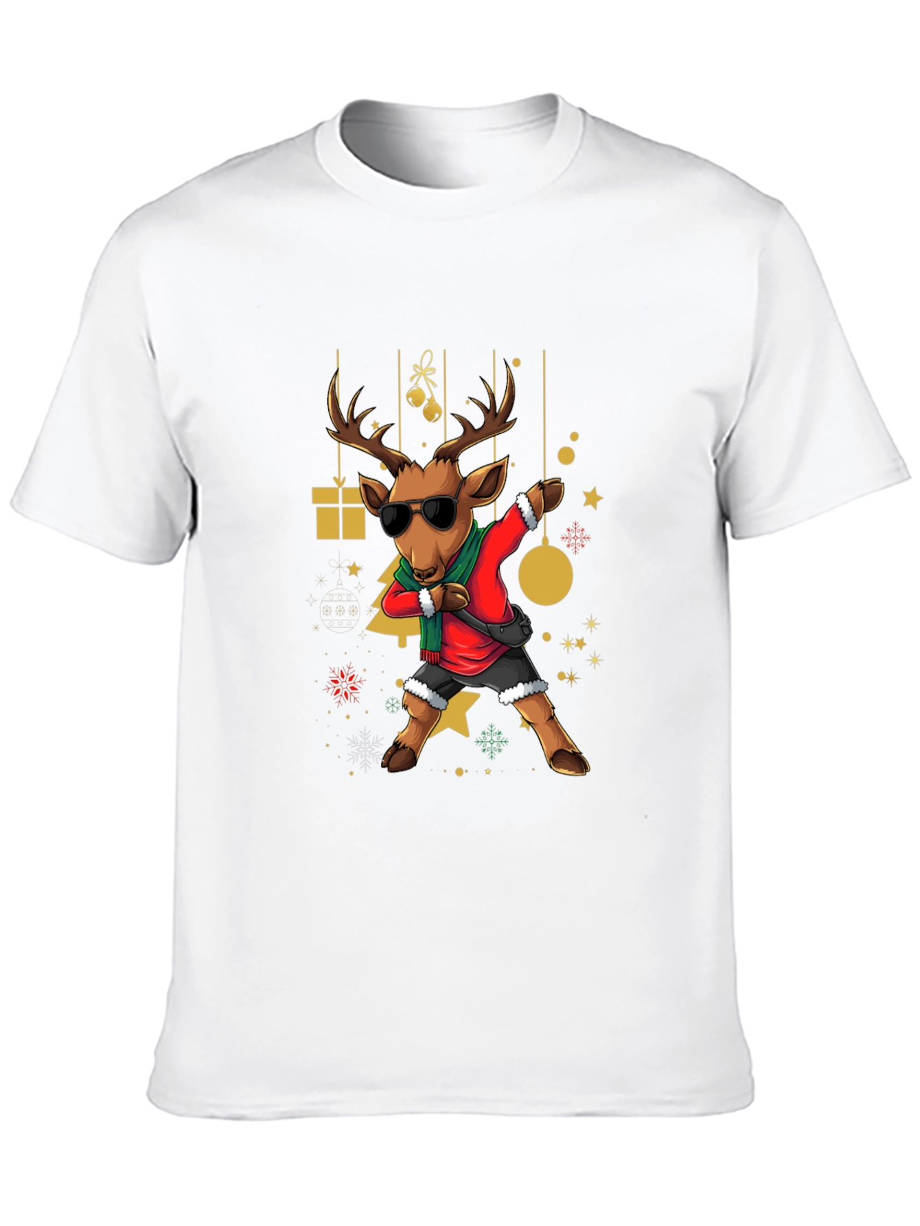 Festive Reindeer Dabbing T-Shirt