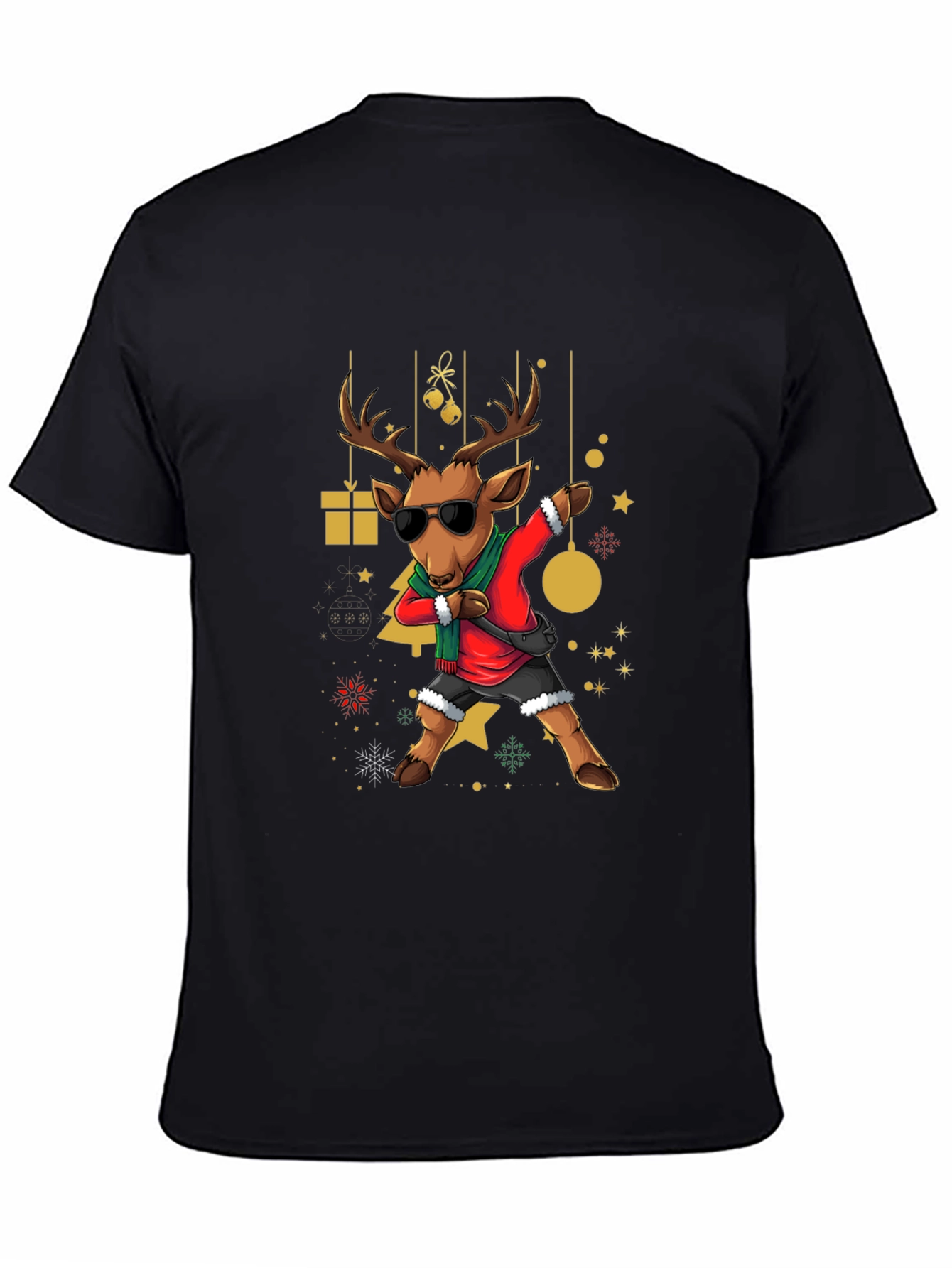 Festive Reindeer Dabbing T-Shirt