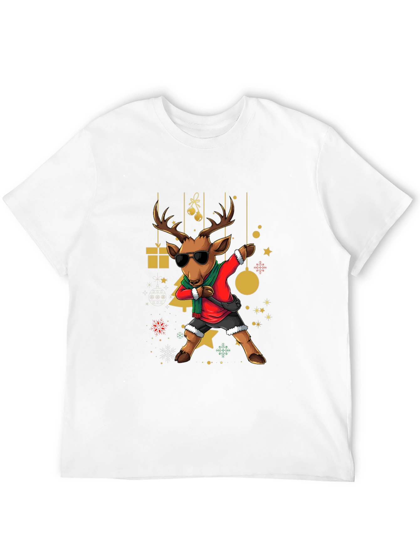 Festive Reindeer Dabbing T-Shirt