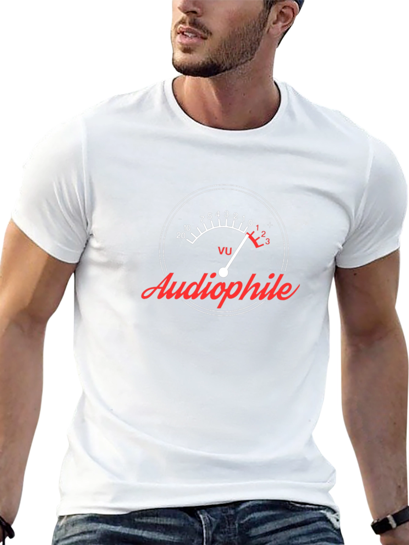 Audiophile VU Meter Graphic Tee - Black Cotton T-Shirt