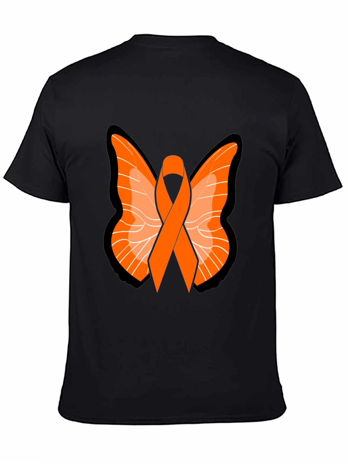 Orange Ribbon Butterfly Graphic Tee