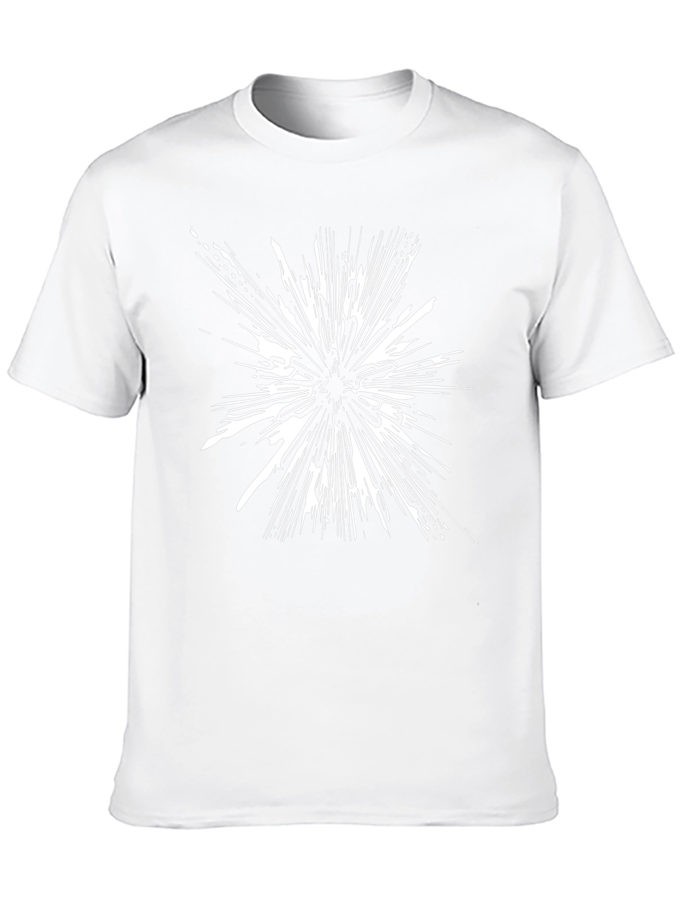 Abstract Burst Graphic Tee - Black Cotton