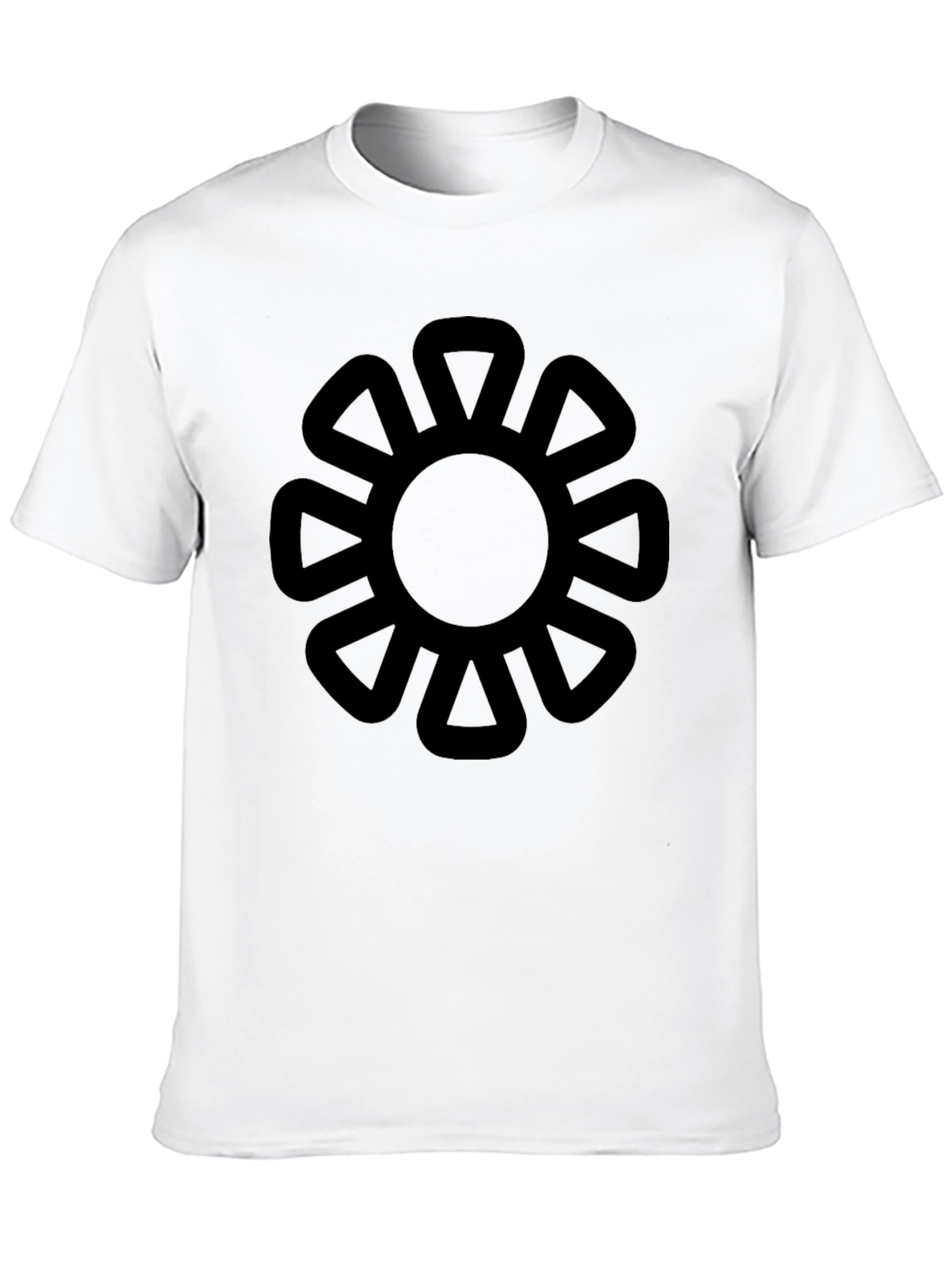 Adinkra Symbol Graphic Tee - Black Cotton T-Shirt