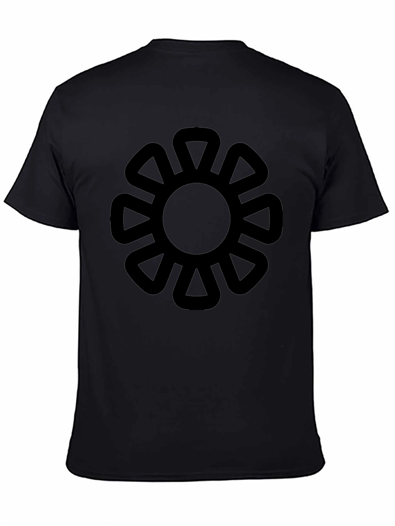 Adinkra Symbol Graphic Tee - Black Cotton T-Shirt