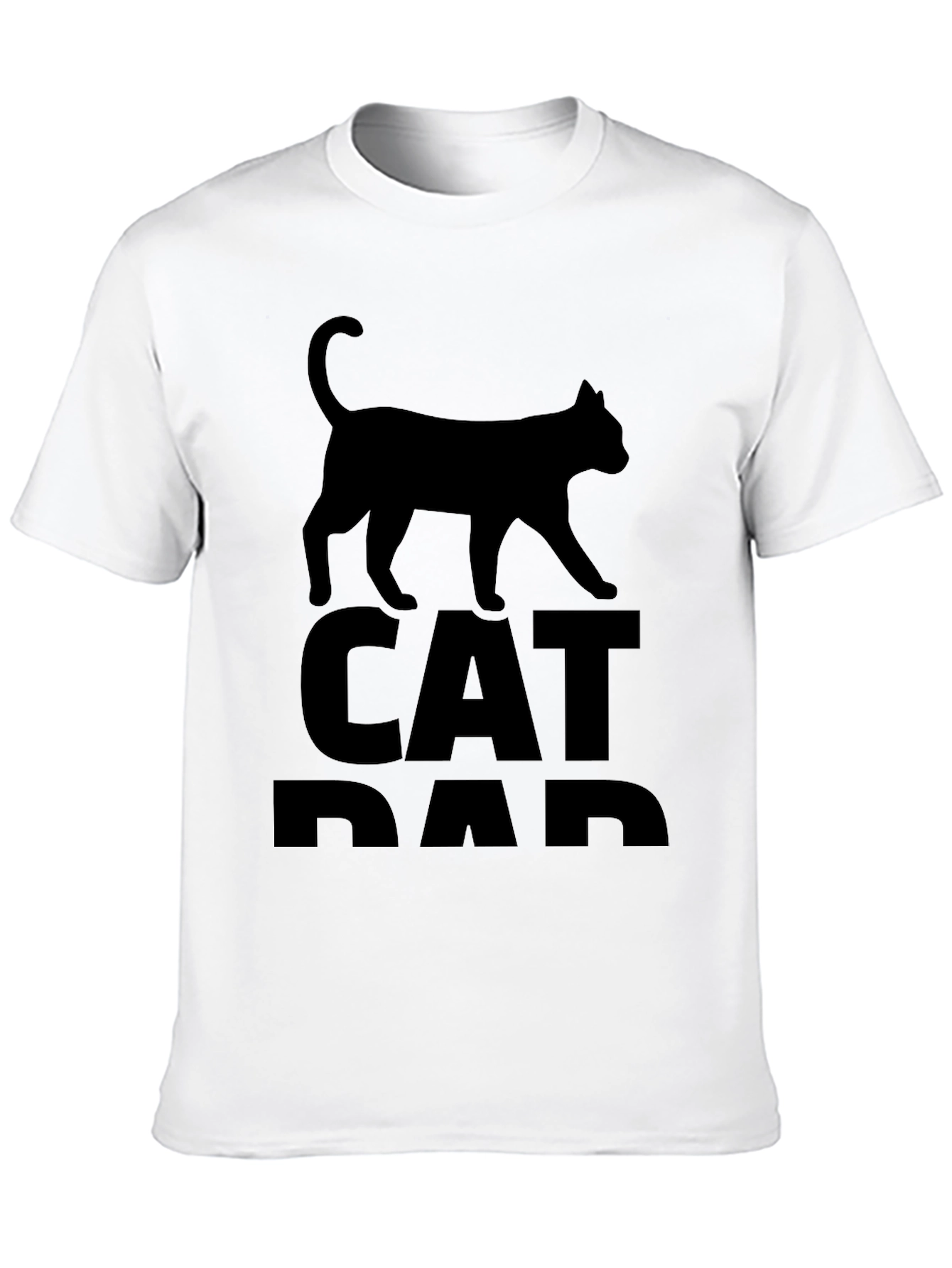 Cat Dad Black T-Shirt