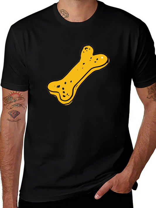 Dog Bone Graphic T-Shirt - Black