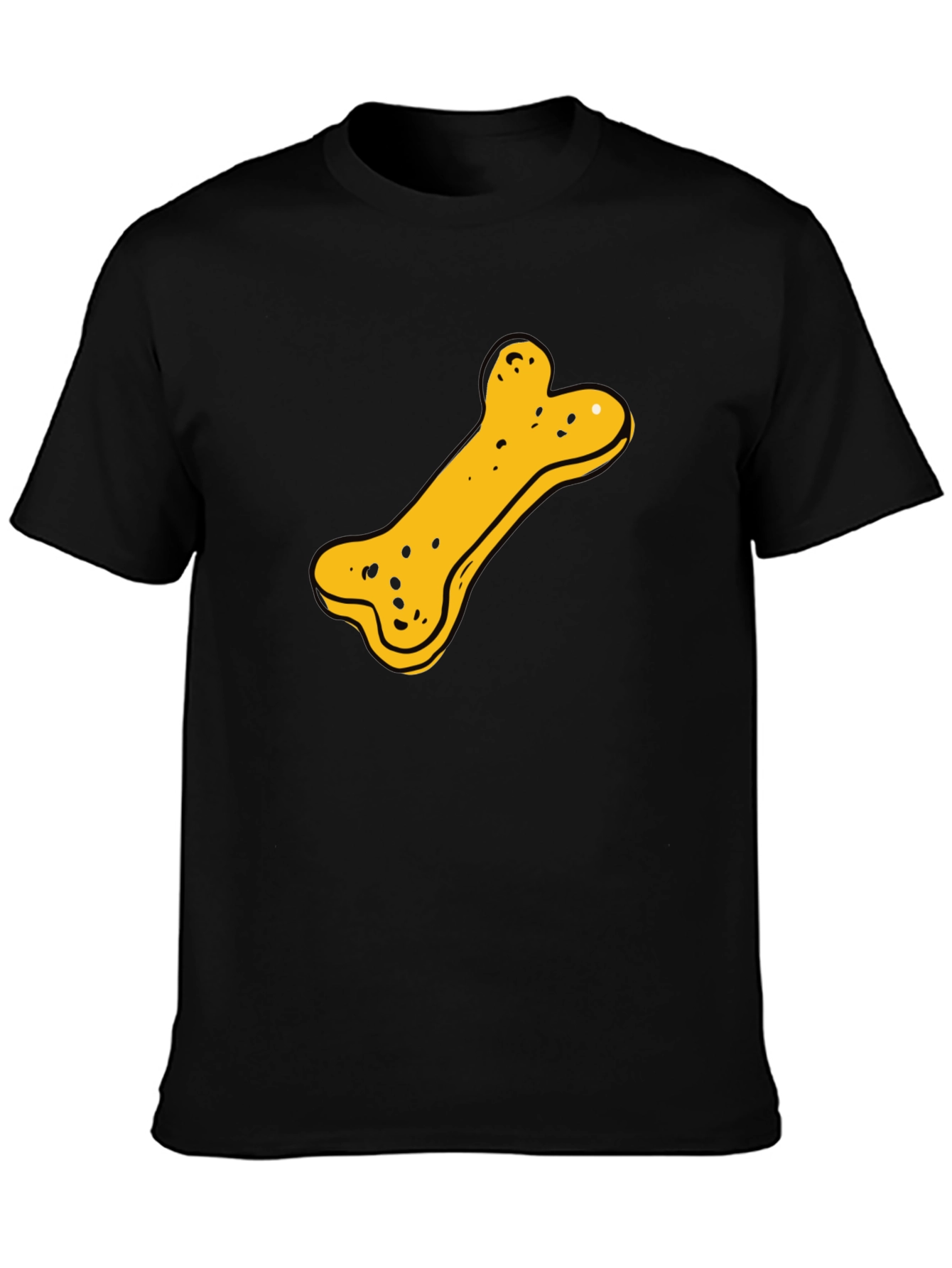 Dog Bone Graphic T-Shirt - Black