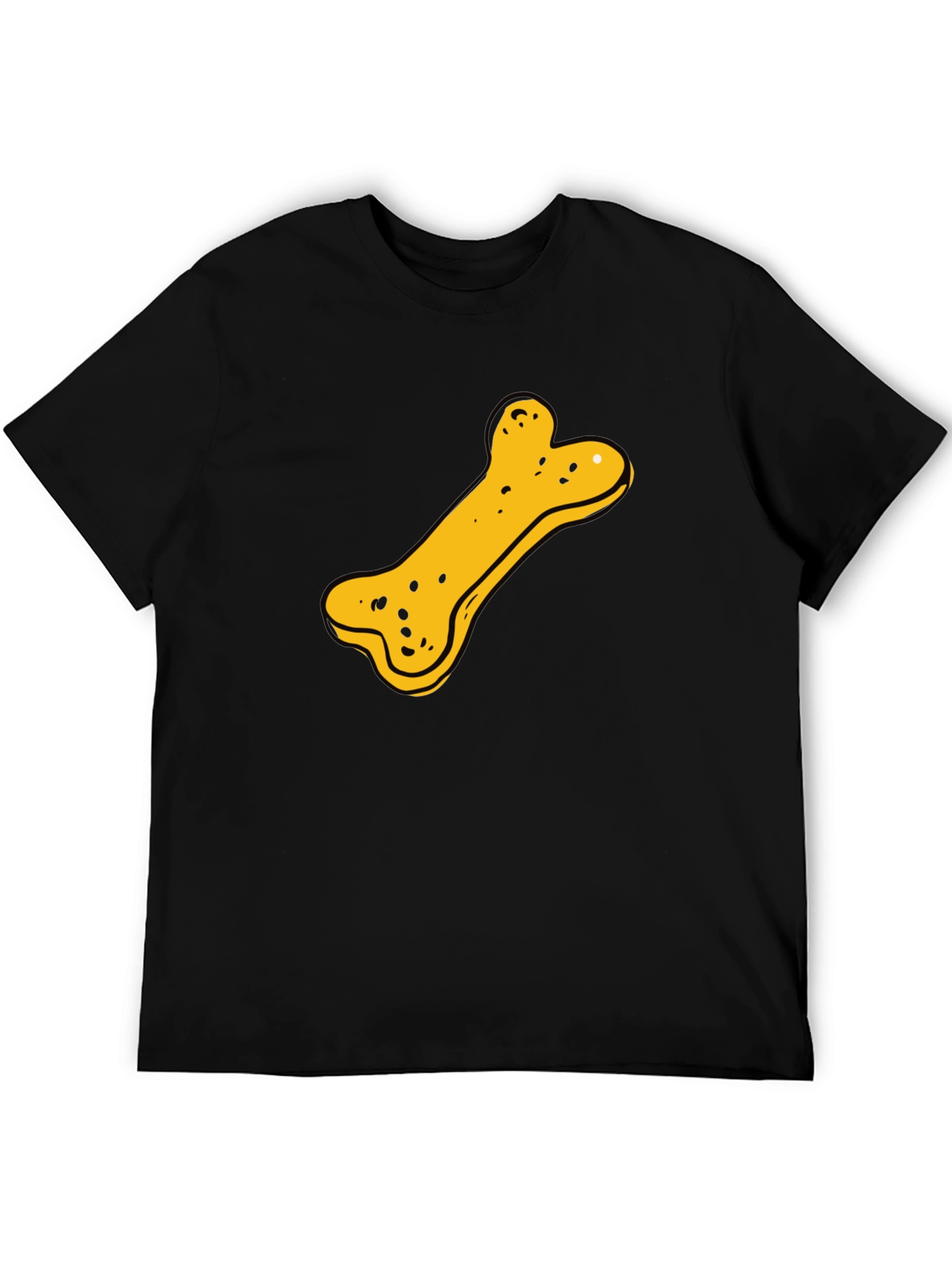 Dog Bone Graphic T-Shirt - Black