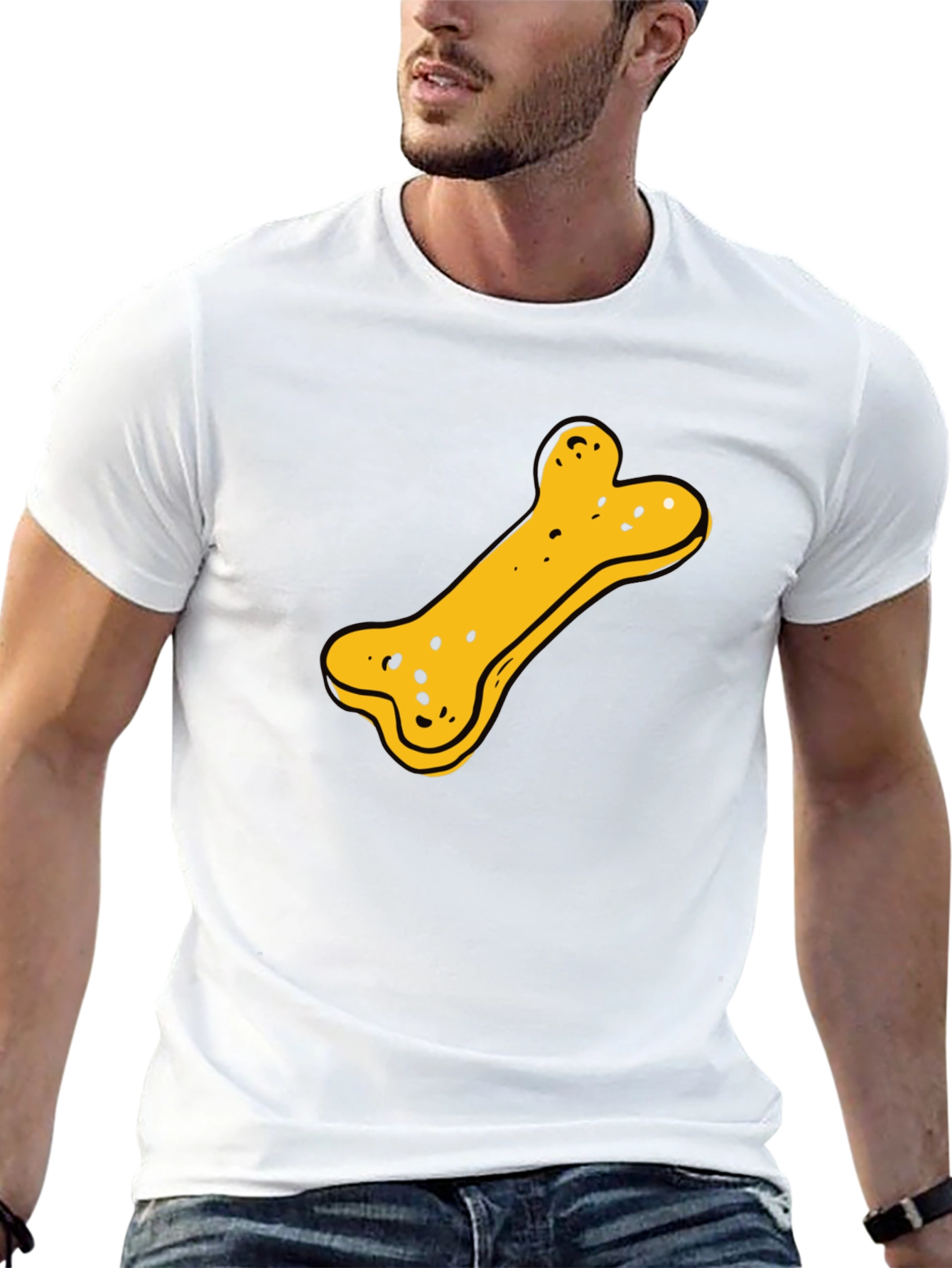 Dog Bone Graphic T-Shirt - Black
