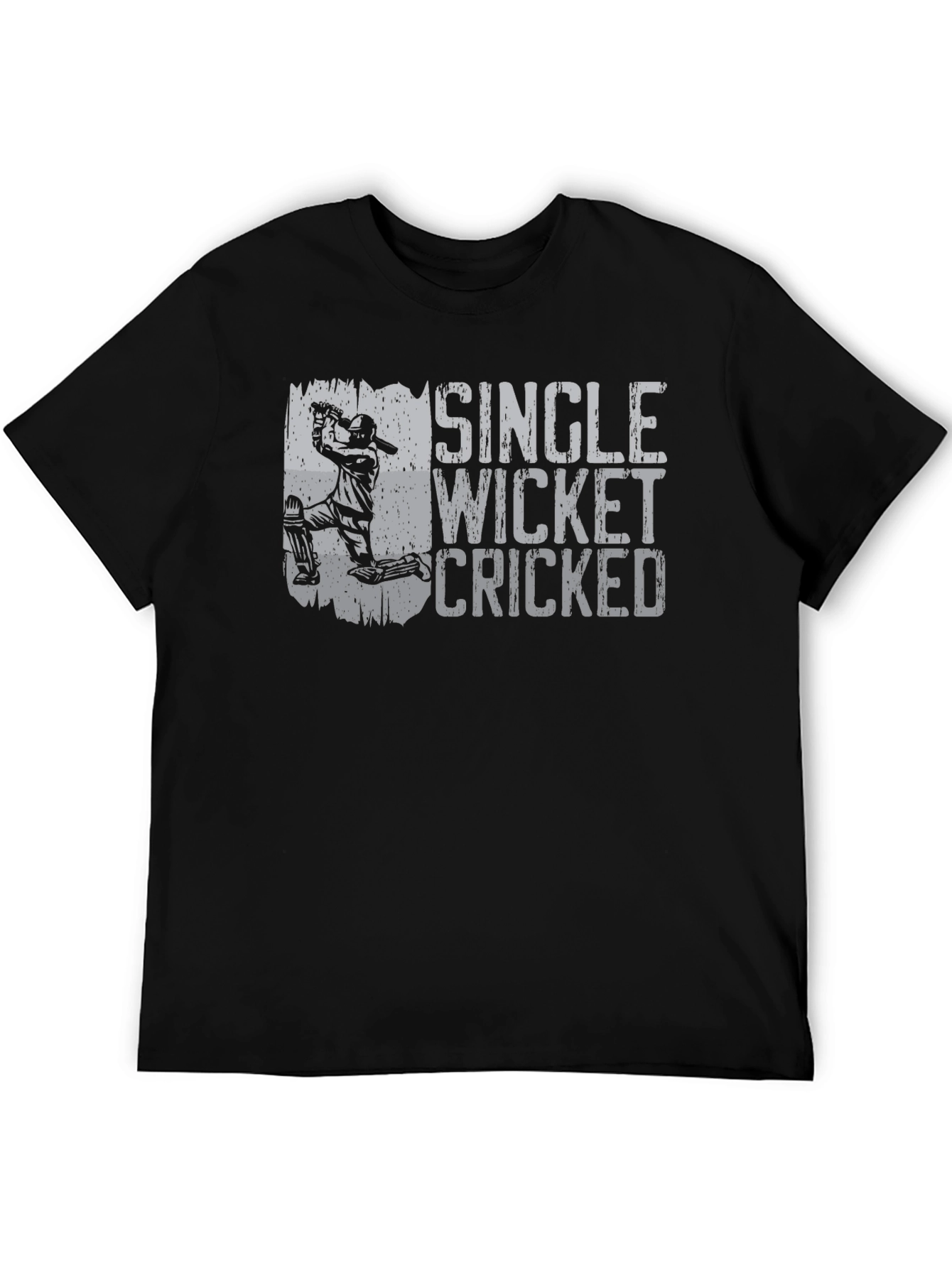 Single Wicket Cricket T-Shirt - Sporty Graphic Tee