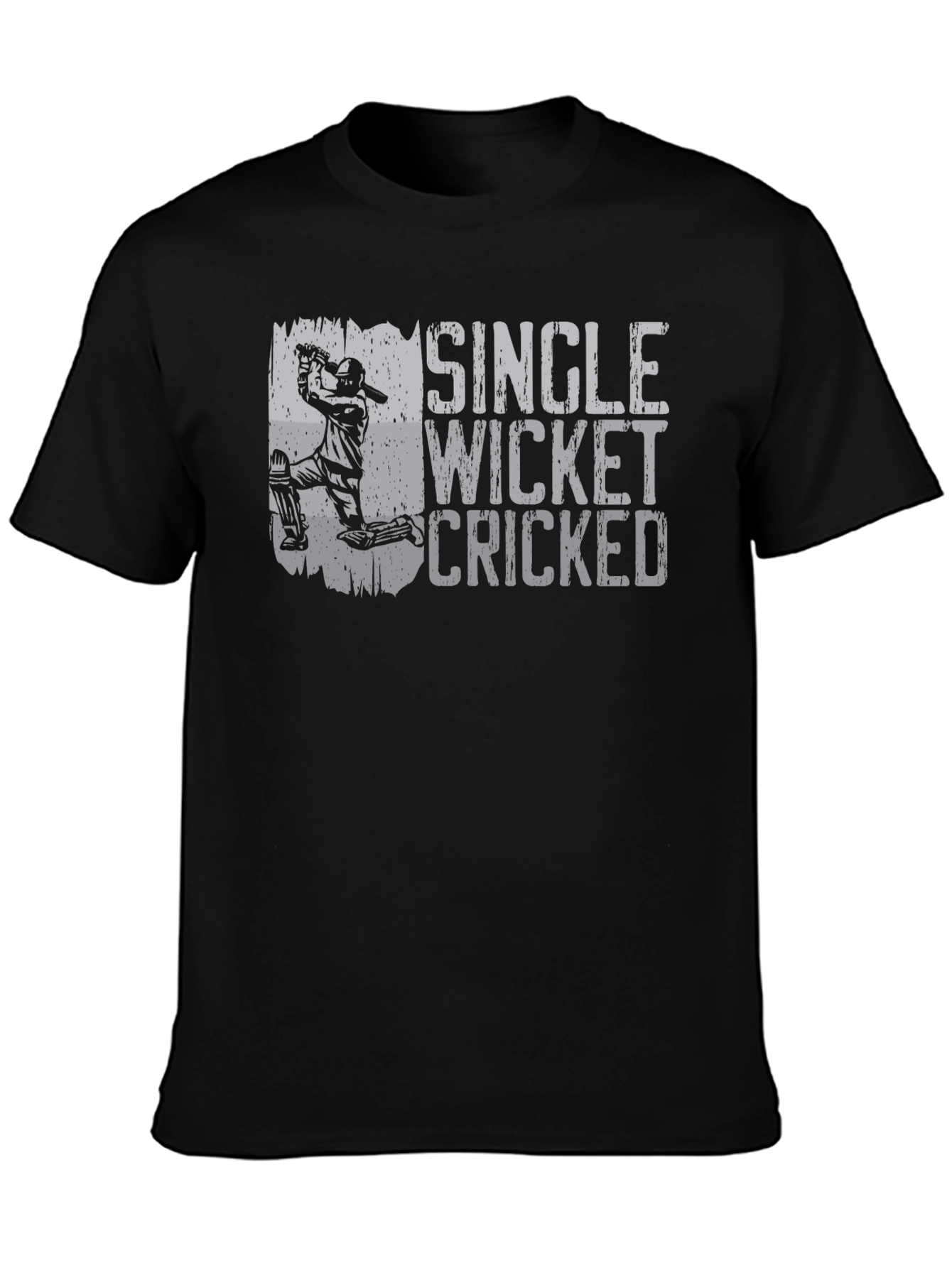Single Wicket Cricket T-Shirt - Sporty Graphic Tee