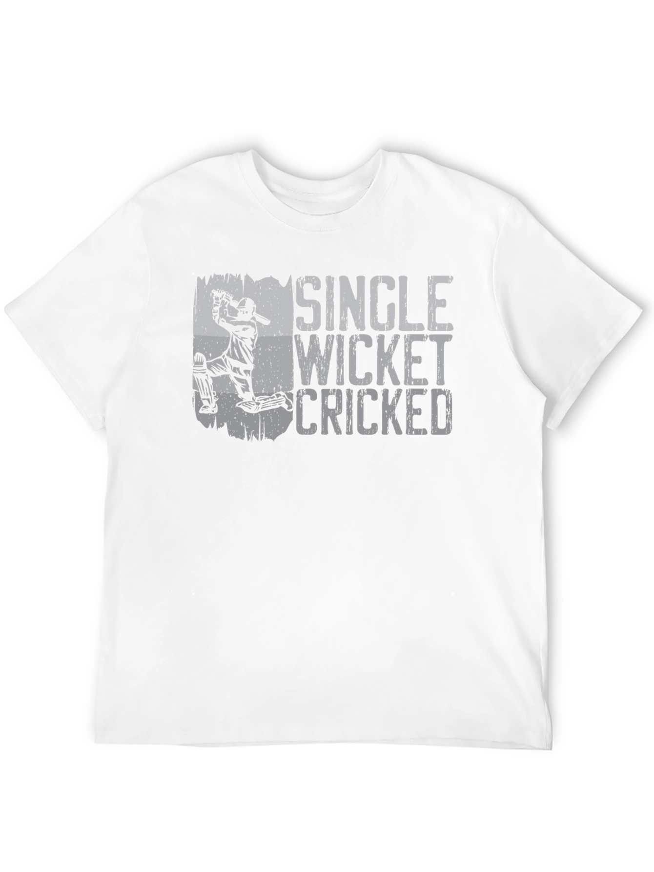 Single Wicket Cricket T-Shirt - Sporty Graphic Tee