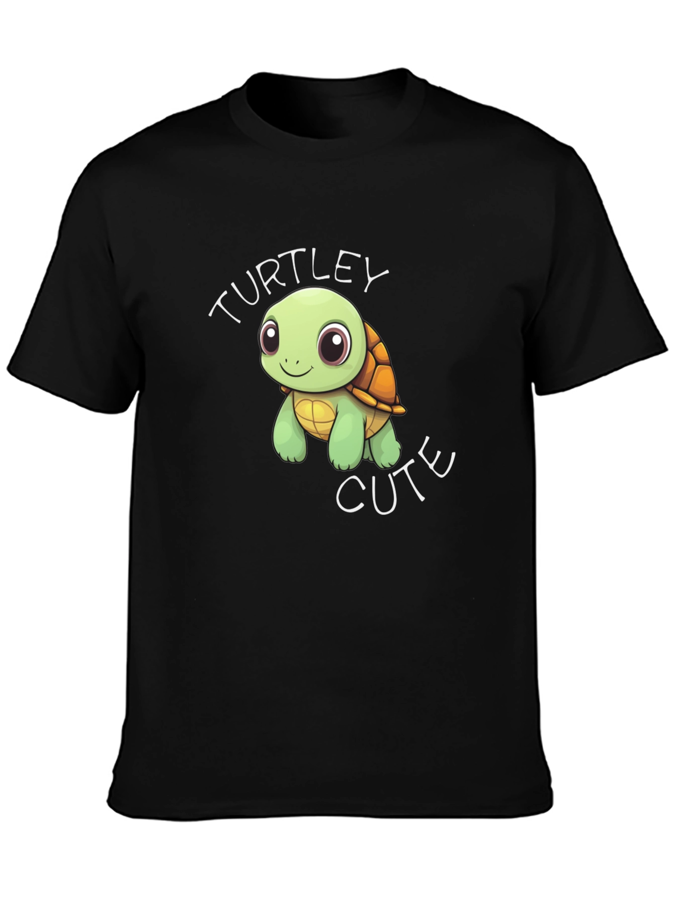 Turtley Cute Graphic T-Shirt - Black