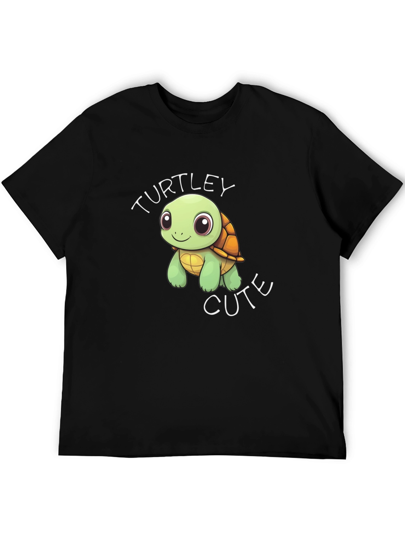 Turtley Cute Graphic T-Shirt - Black