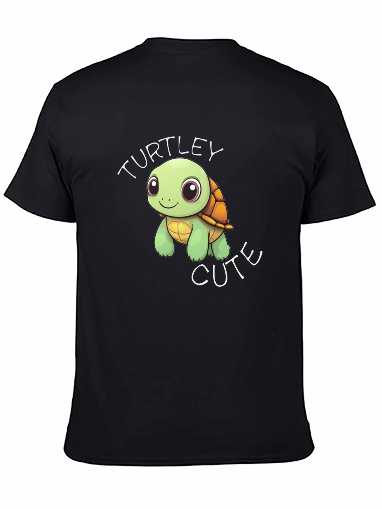 Turtley Cute Graphic T-Shirt - Black