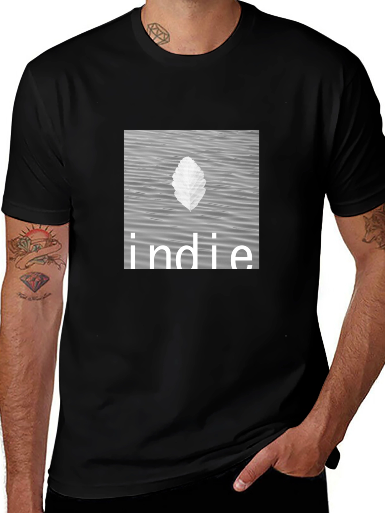 Indie Vibes Black Graphic Tee