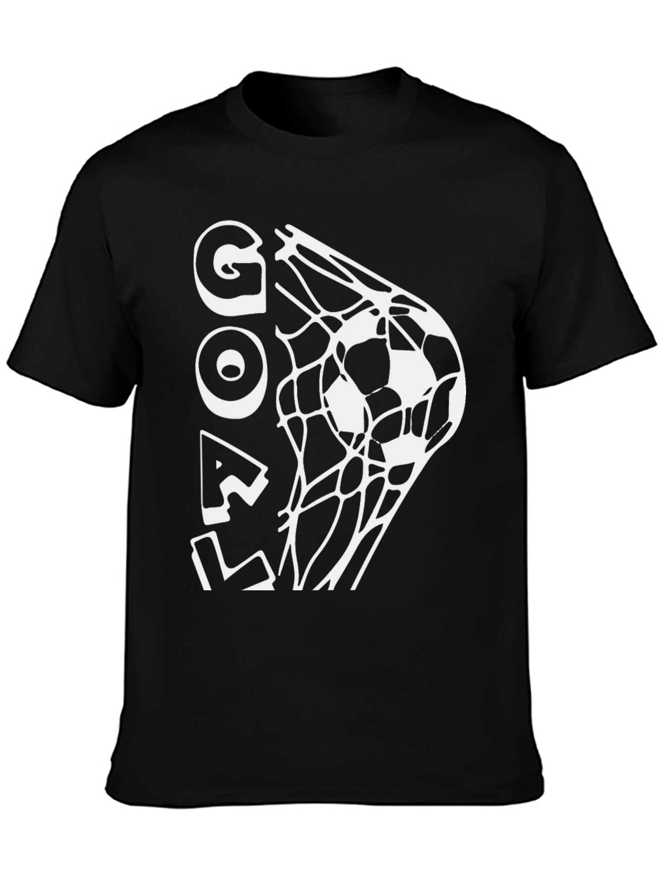 Goal Soccer T-Shirt - Black Graphic Tee