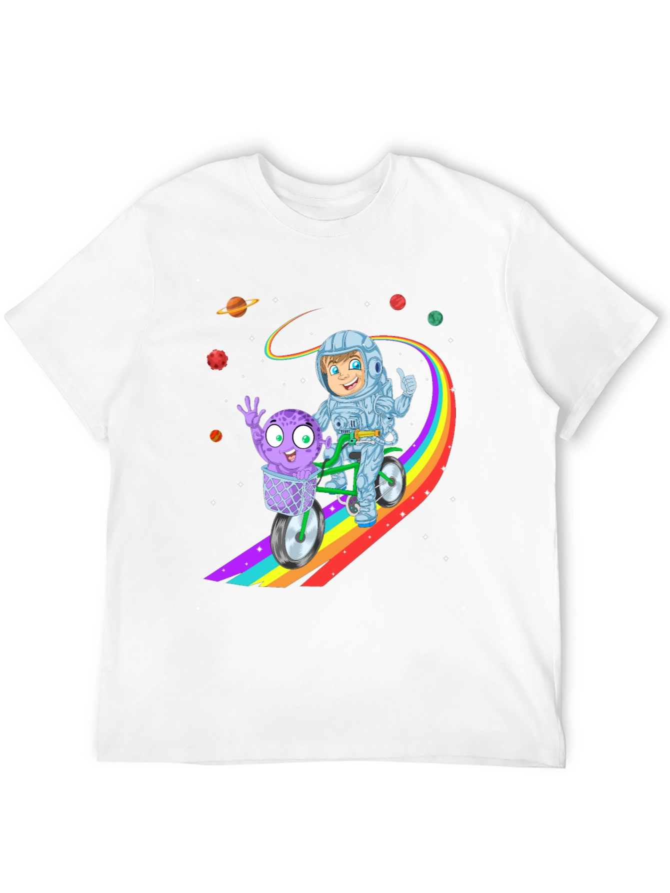 Astronaut & Alien Ride Kids T-Shirt