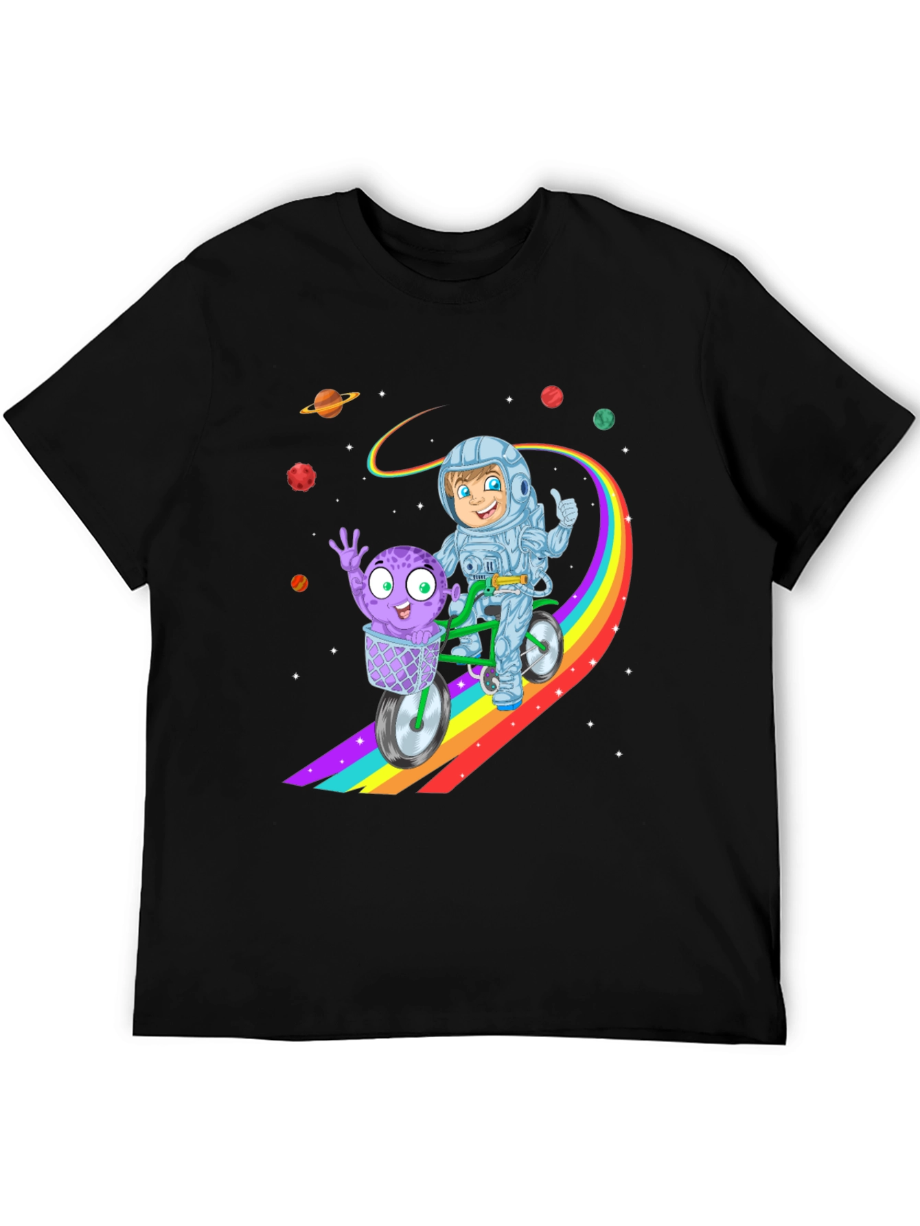 Astronaut & Alien Ride Kids T-Shirt