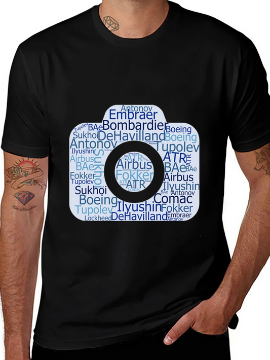 Aviation Company Word Art Camera T-Shirt