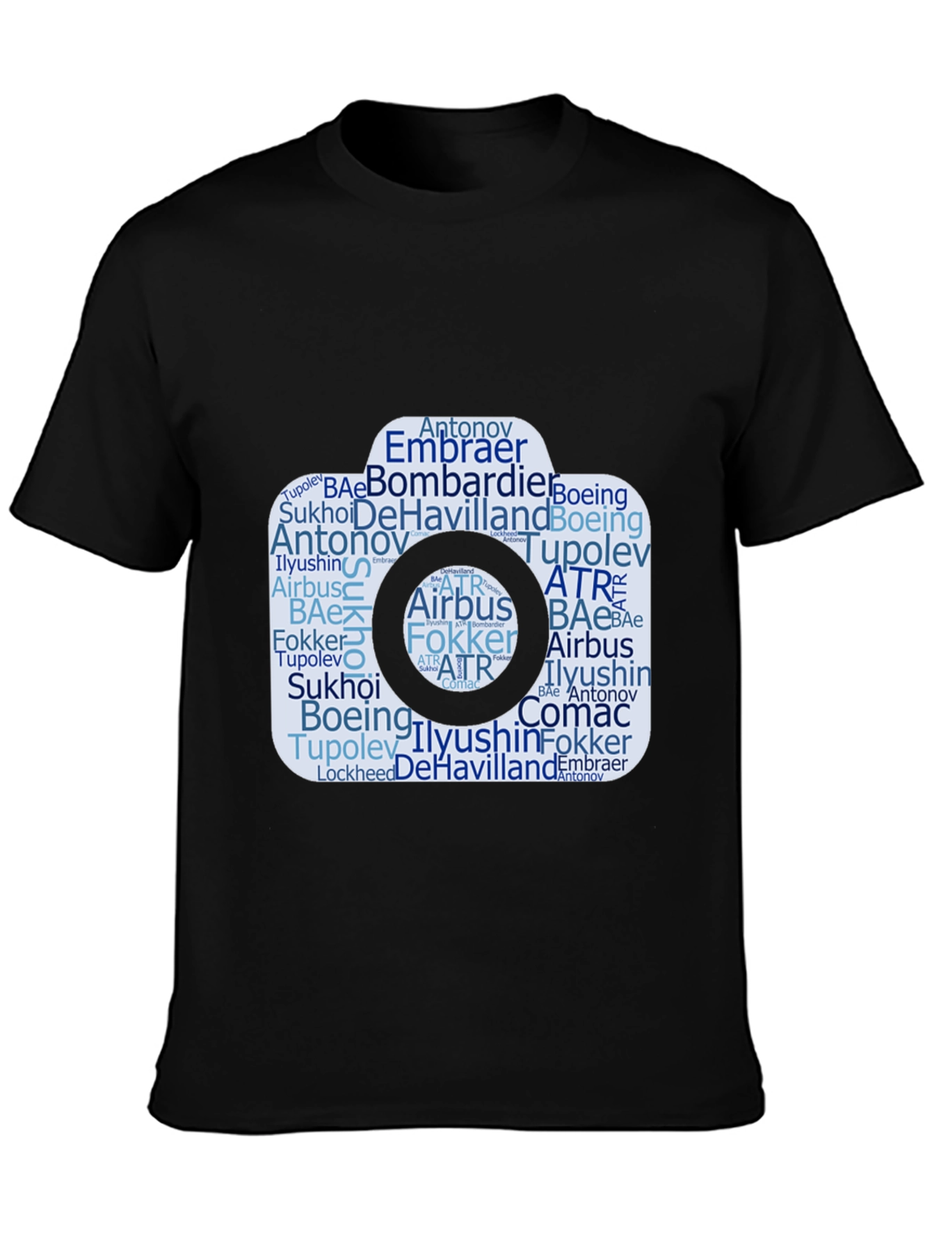 Aviation Company Word Art Camera T-Shirt