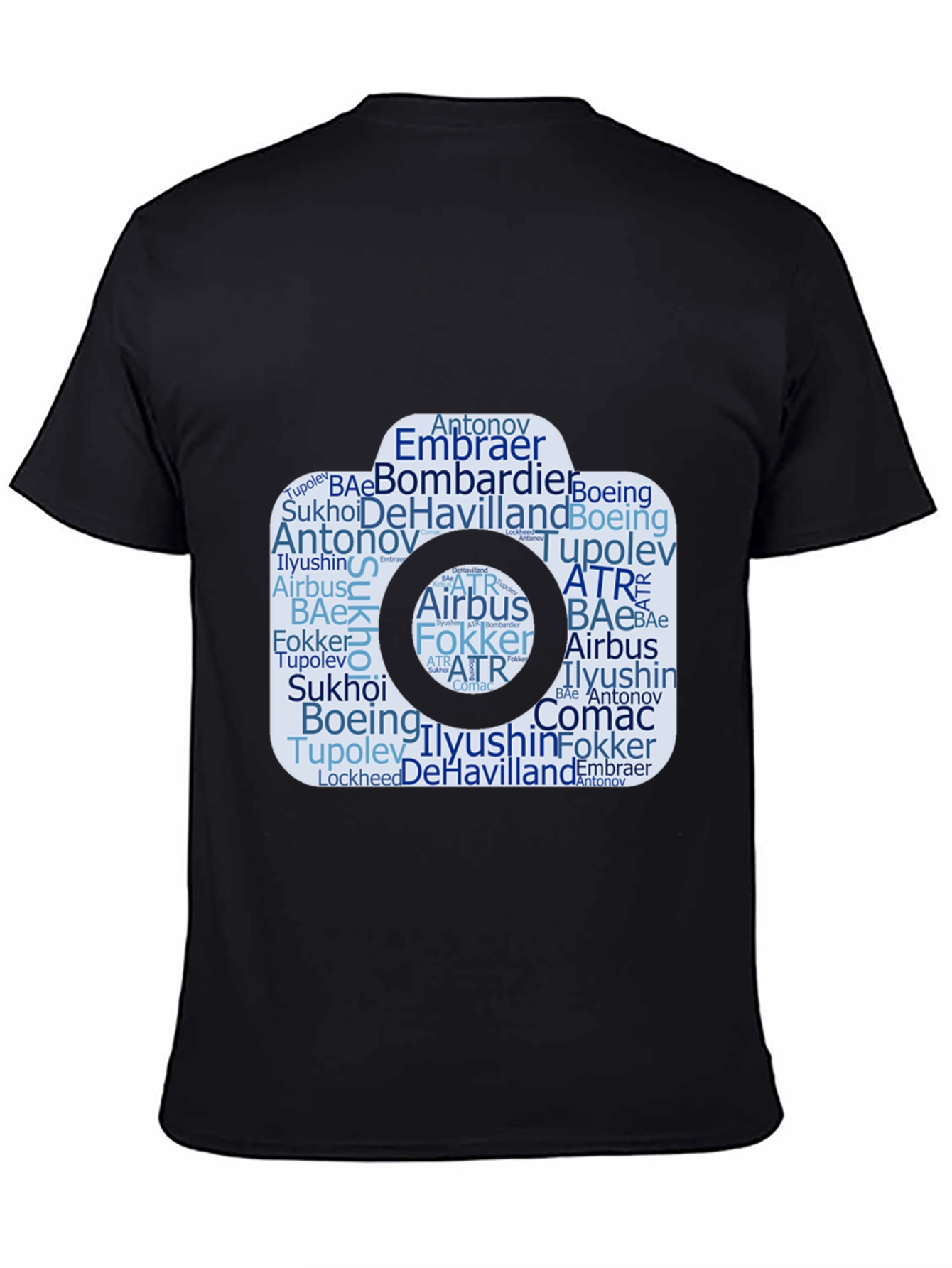 Aviation Company Word Art Camera T-Shirt