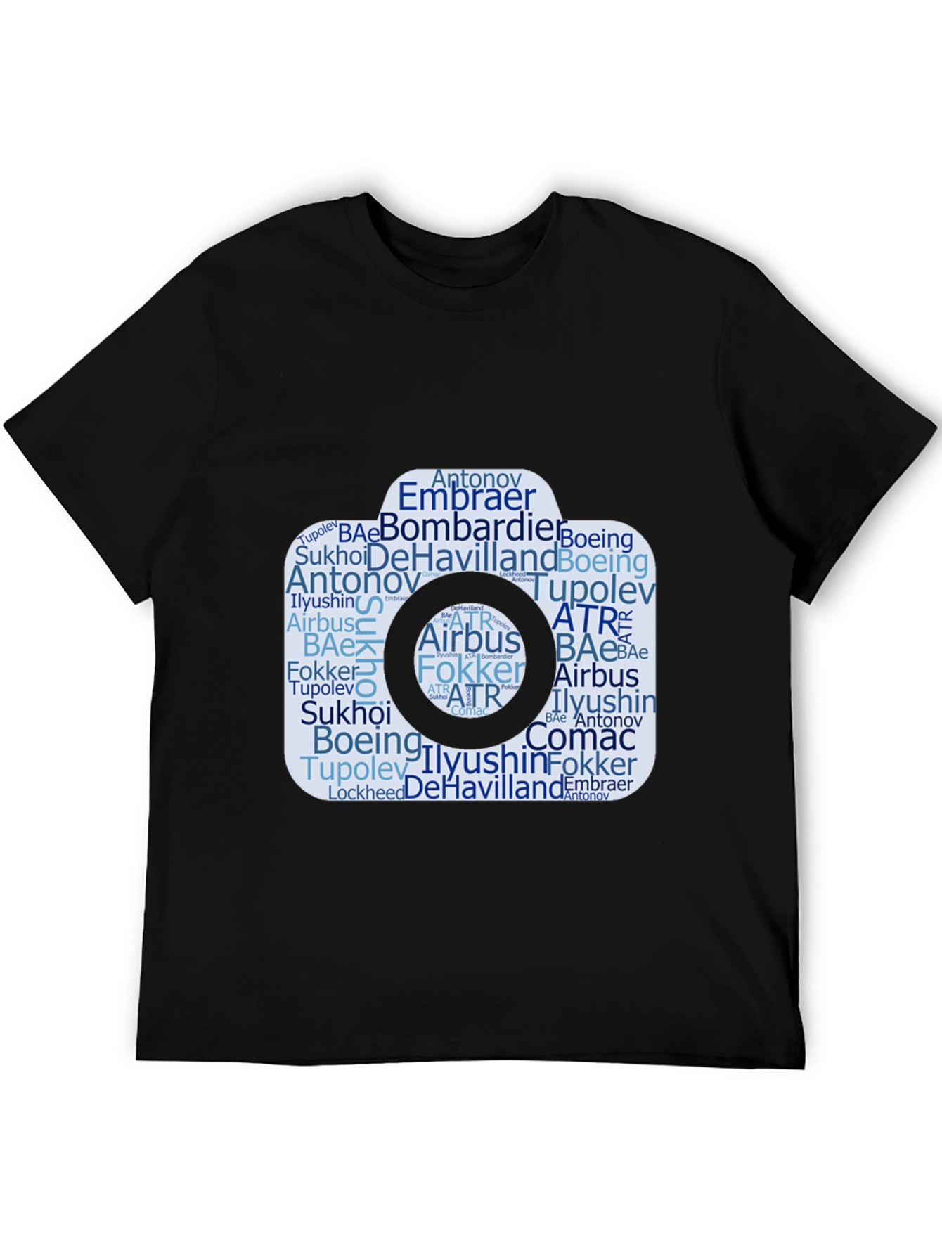 Aviation Company Word Art Camera T-Shirt