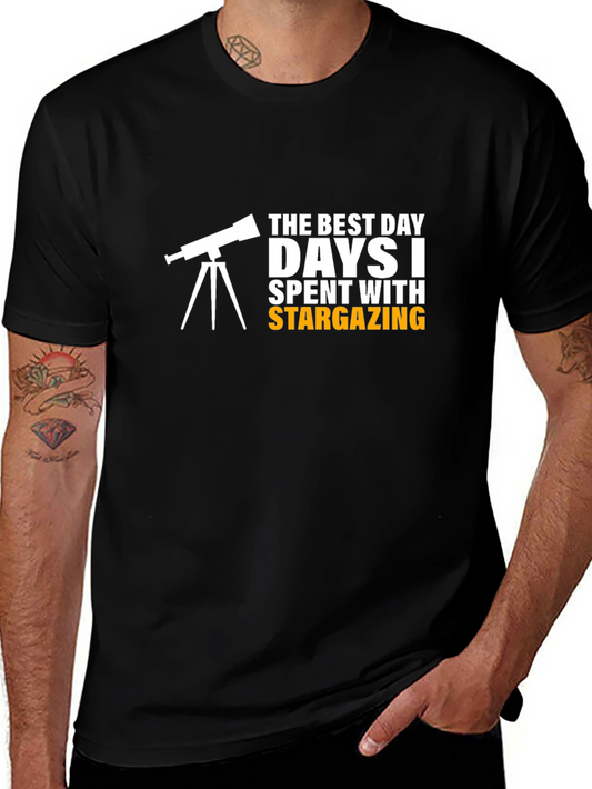 Stargazing Days T-Shirt - Telescope Graphic Tee