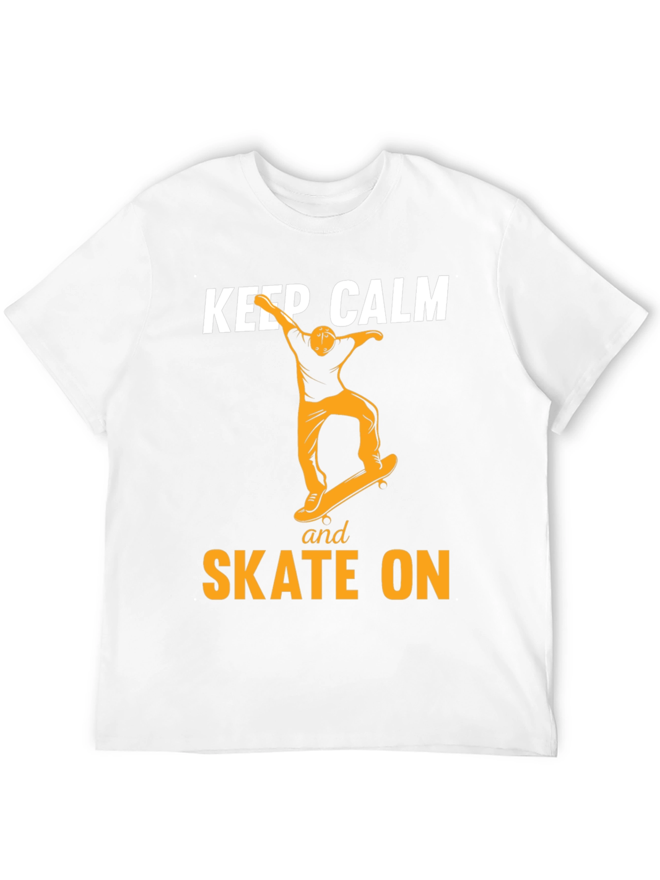 Keep Calm and Skate On Black T-Shirt