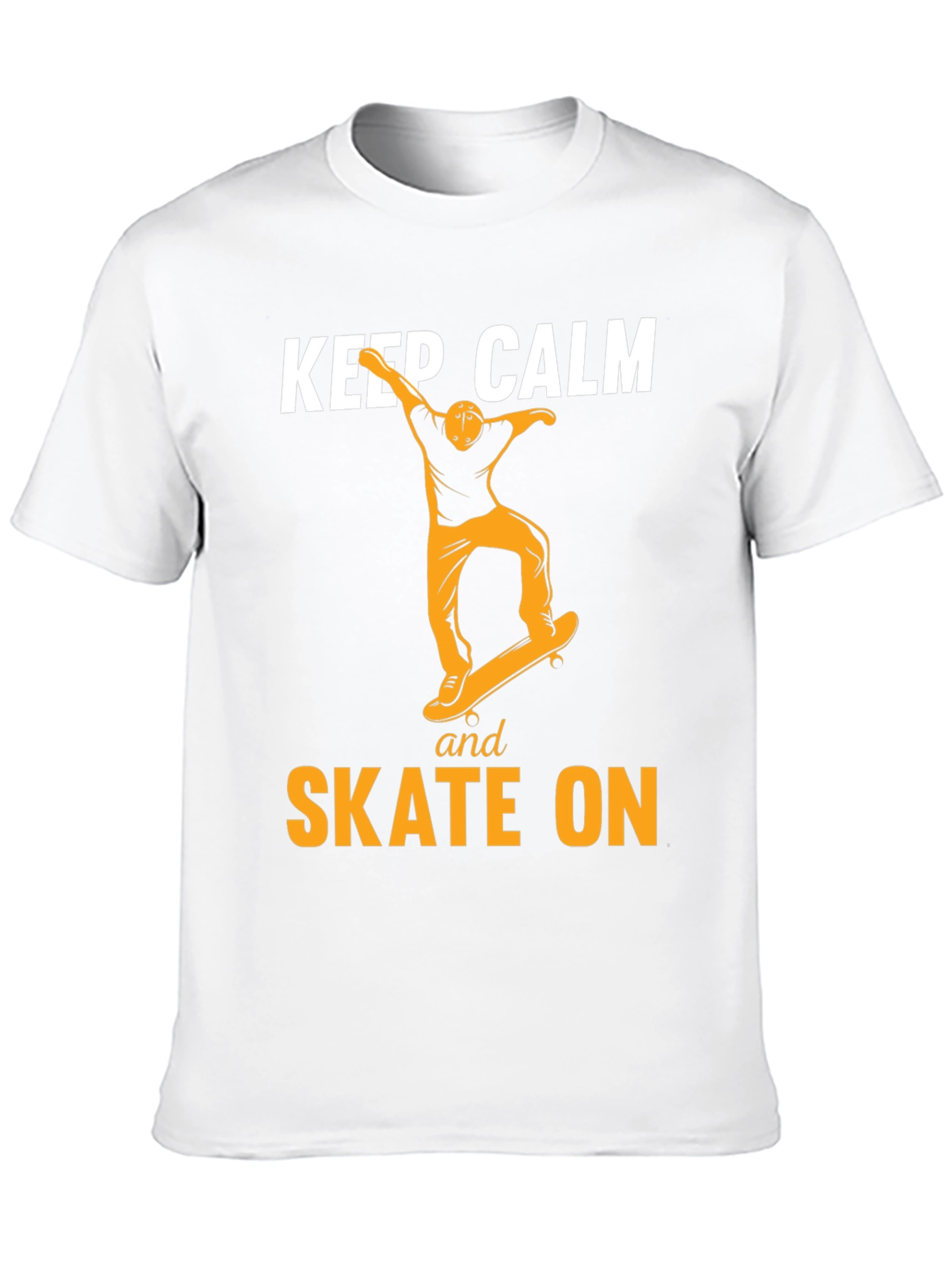 Keep Calm and Skate On Black T-Shirt