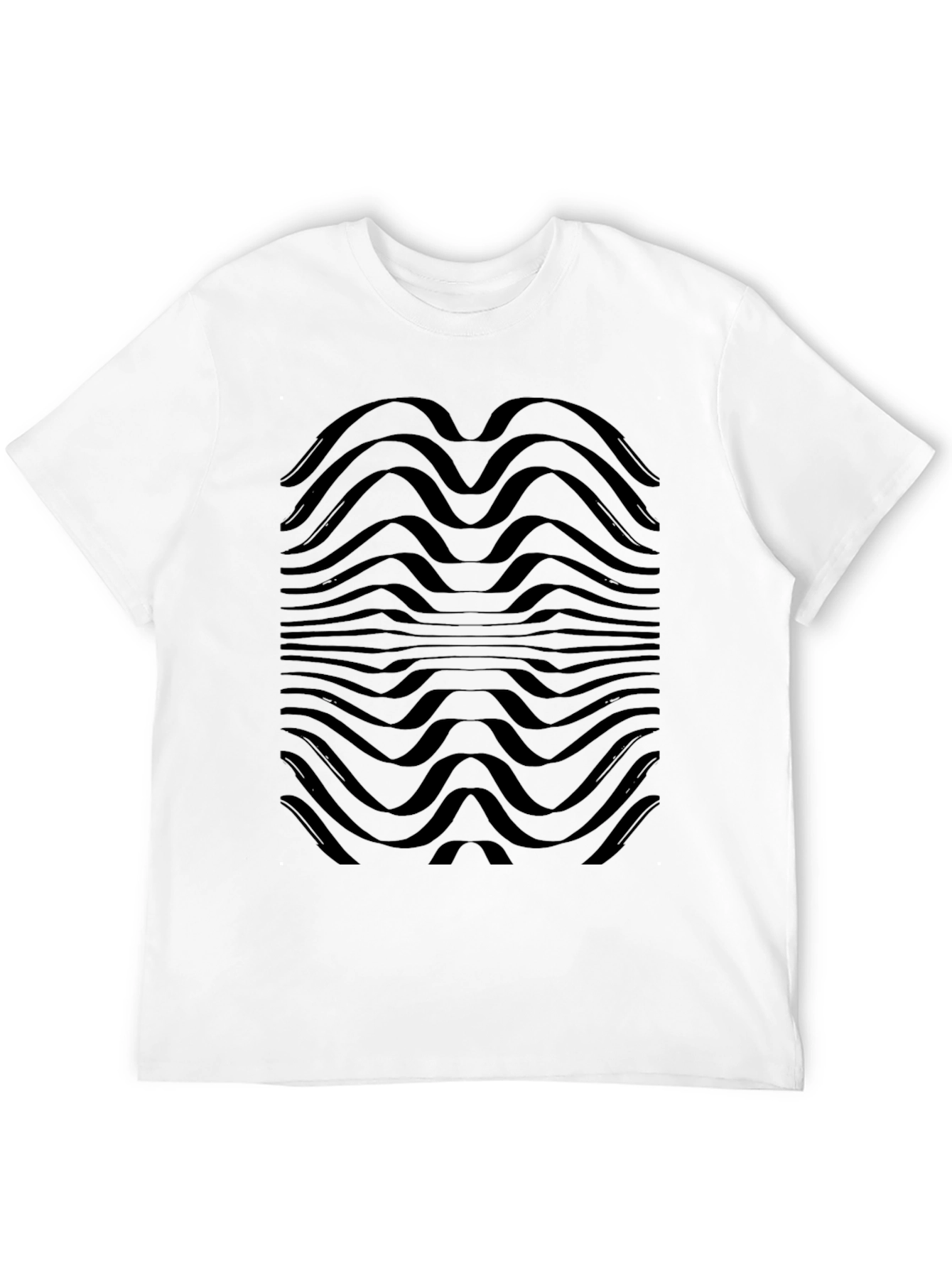 Abstract Wave Pattern T-Shirt - Modern Graphic Tee