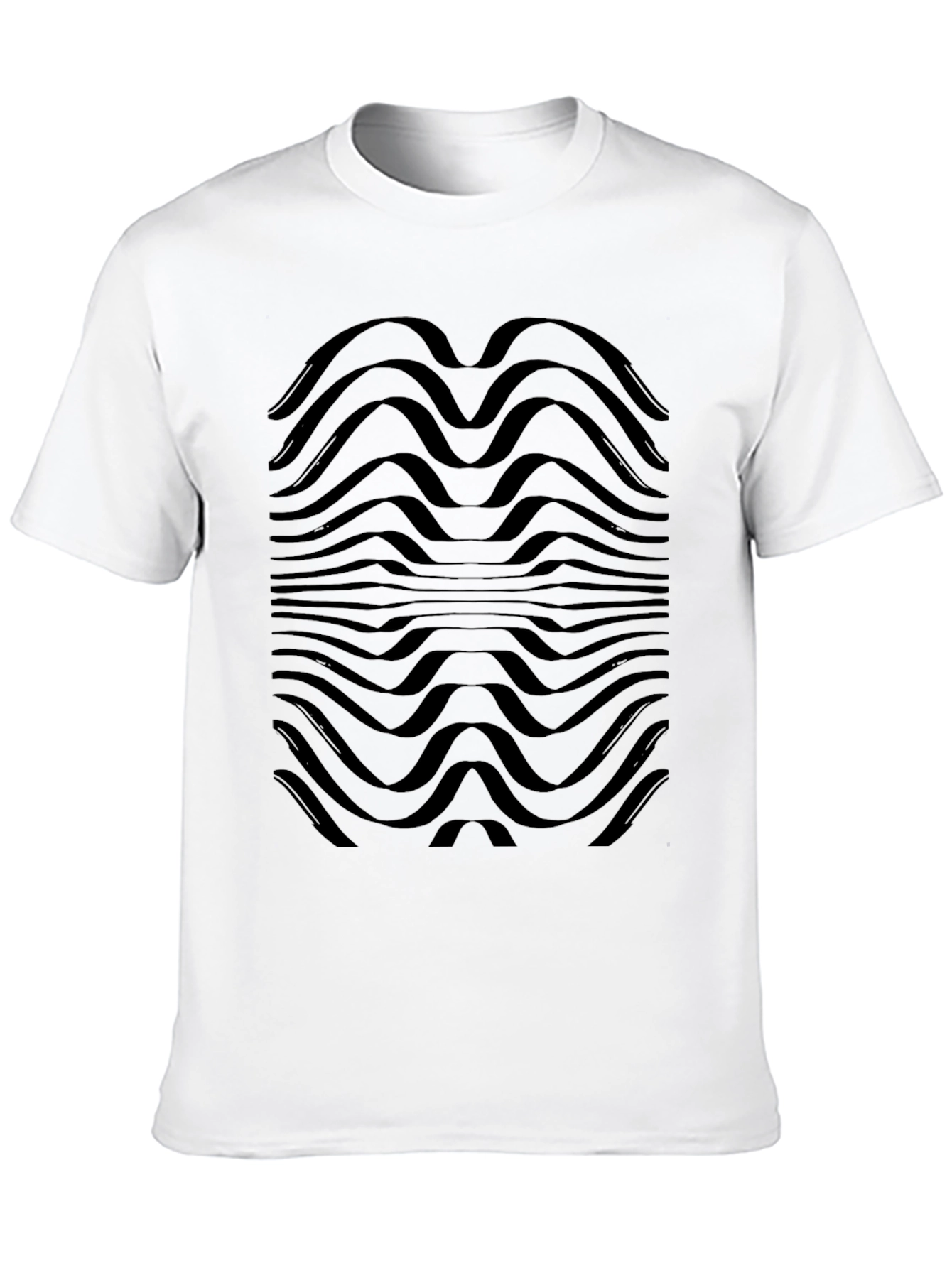 Abstract Wave Pattern T-Shirt - Modern Graphic Tee
