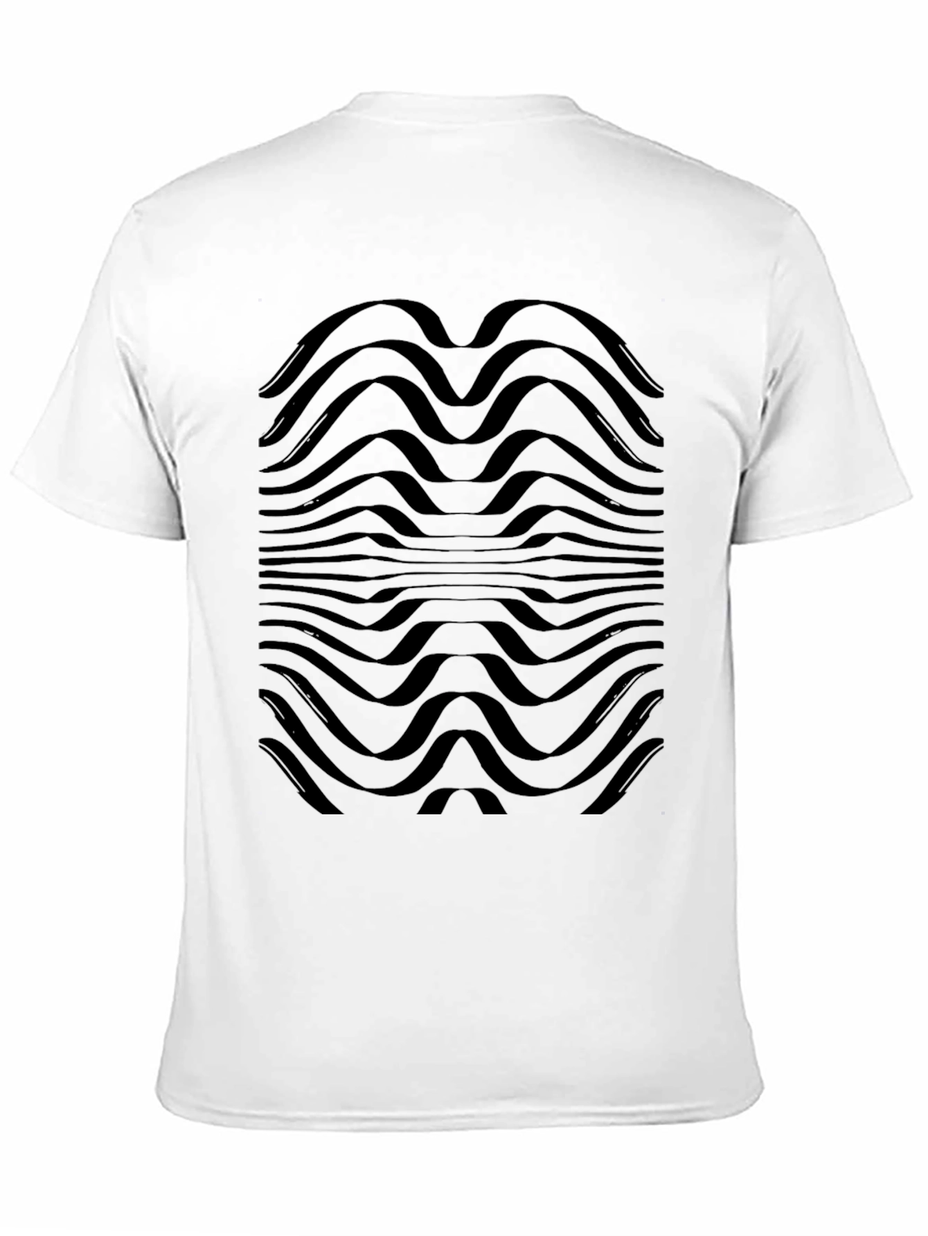 Abstract Wave Pattern T-Shirt - Modern Graphic Tee