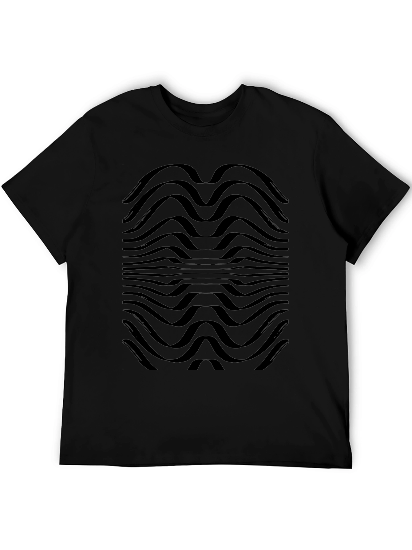 Abstract Wave Pattern T-Shirt - Modern Graphic Tee