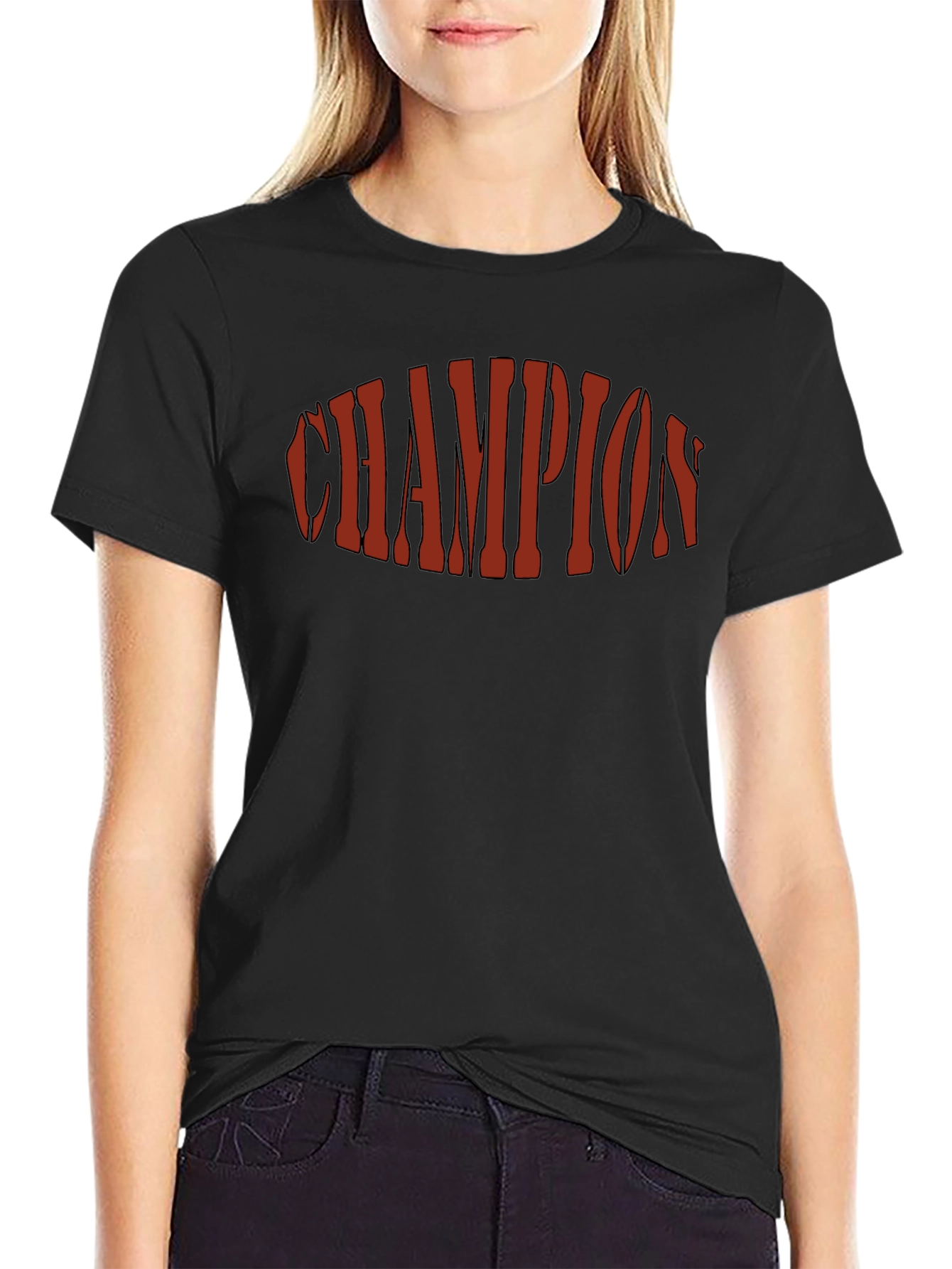 Champion Graphic Print Black T-Shirt