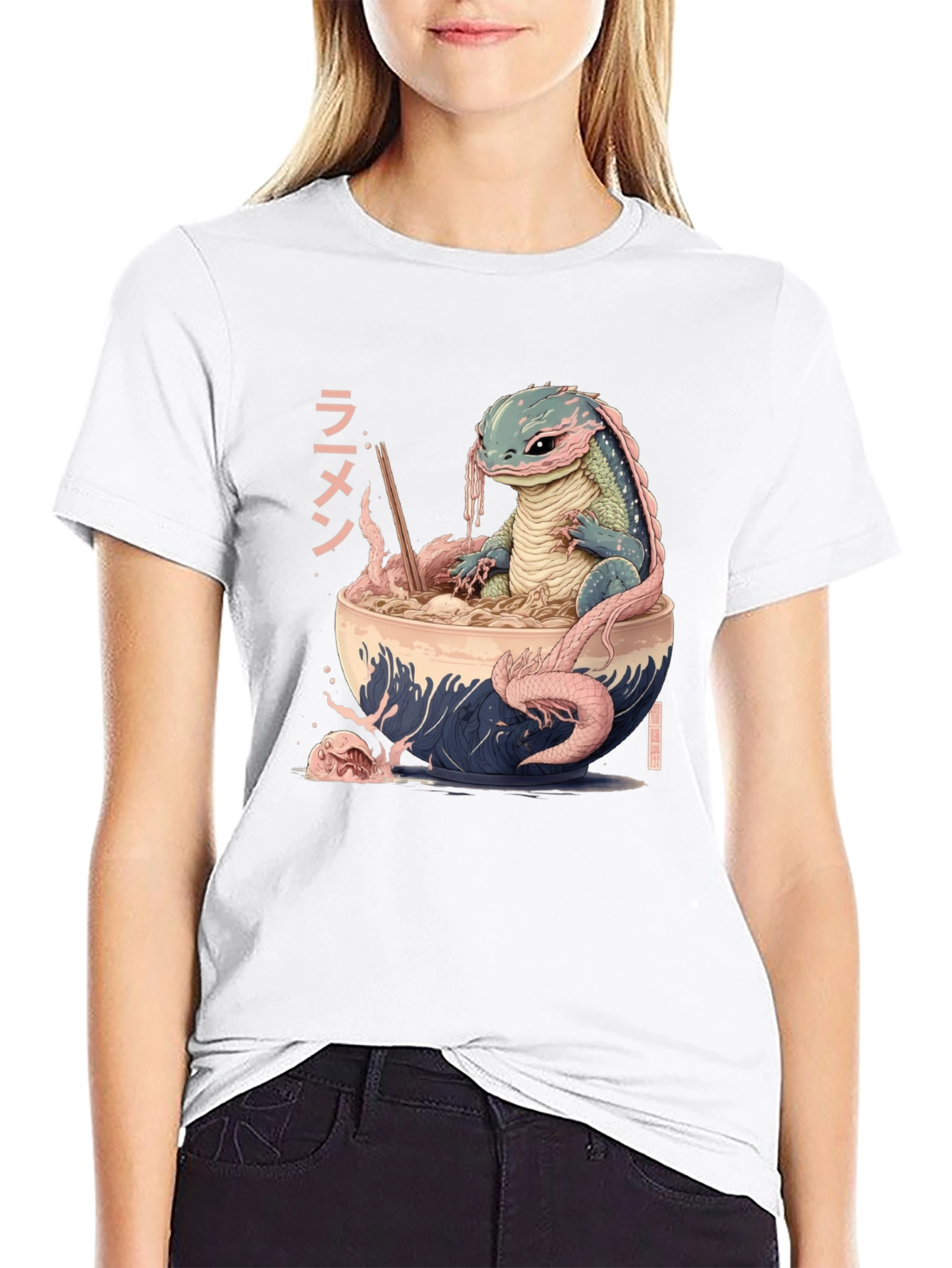 Axolotl Ramen T-Shirt - Unique Anime Design