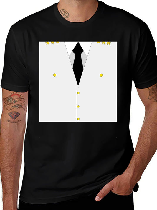 Pilot Uniform T-Shirt - Novelty Costume Tee