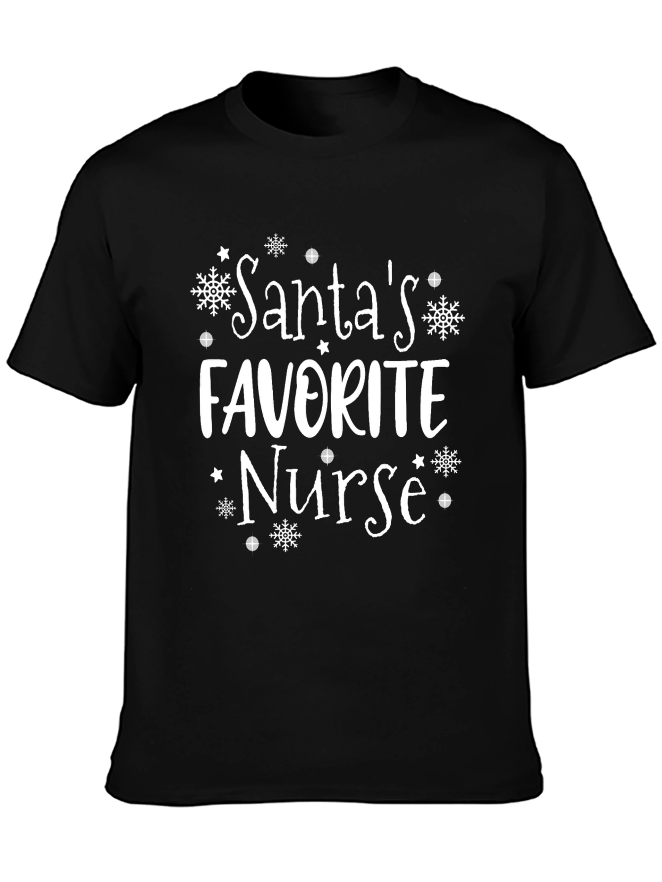Santas Favorite Nurse Christmas Holiday T-Shirt