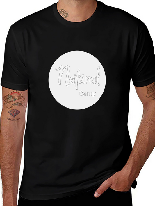Natural Camp Graphic Tee - Black Cotton T-Shirt