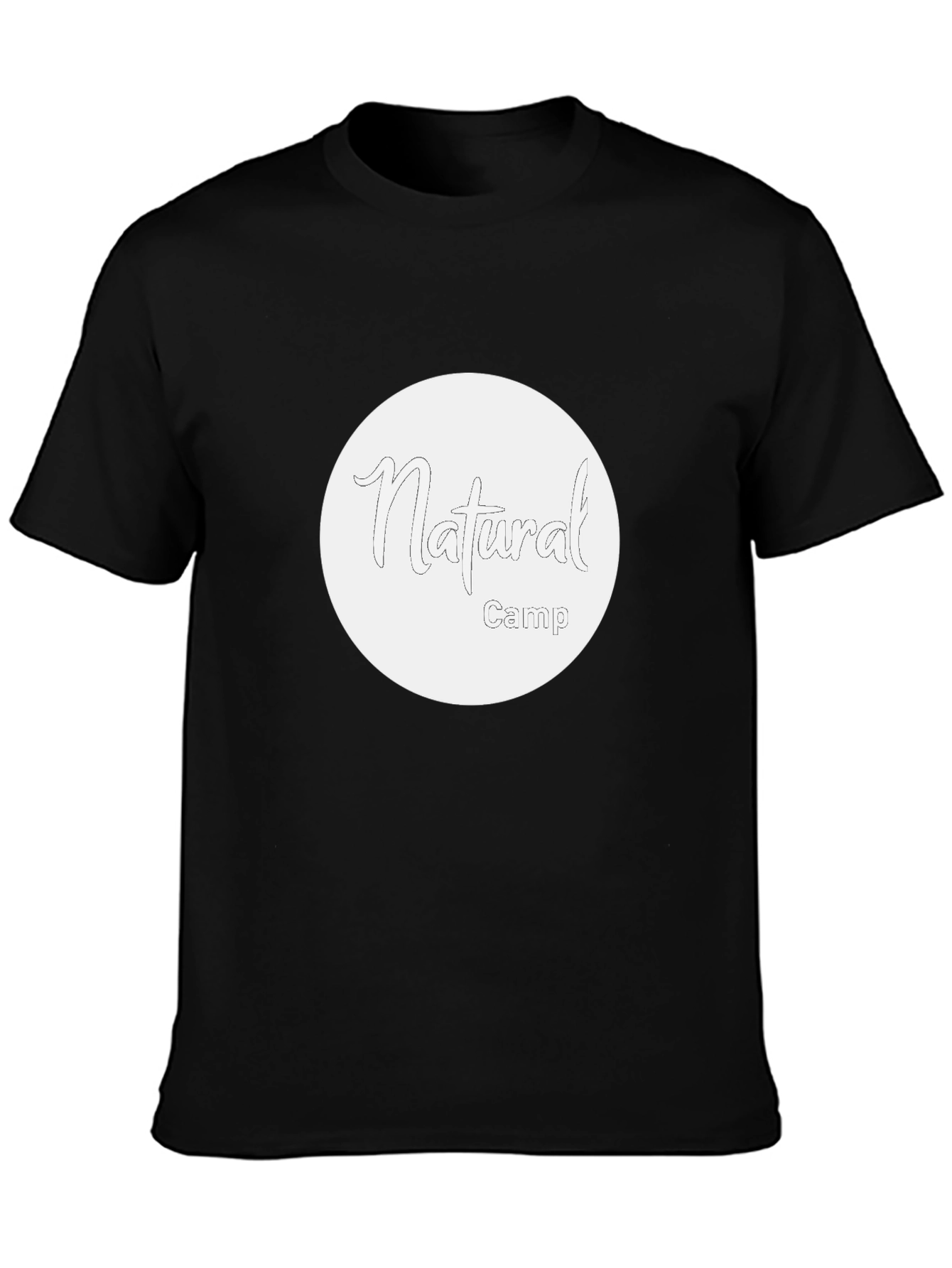 Natural Camp Graphic Tee - Black Cotton T-Shirt